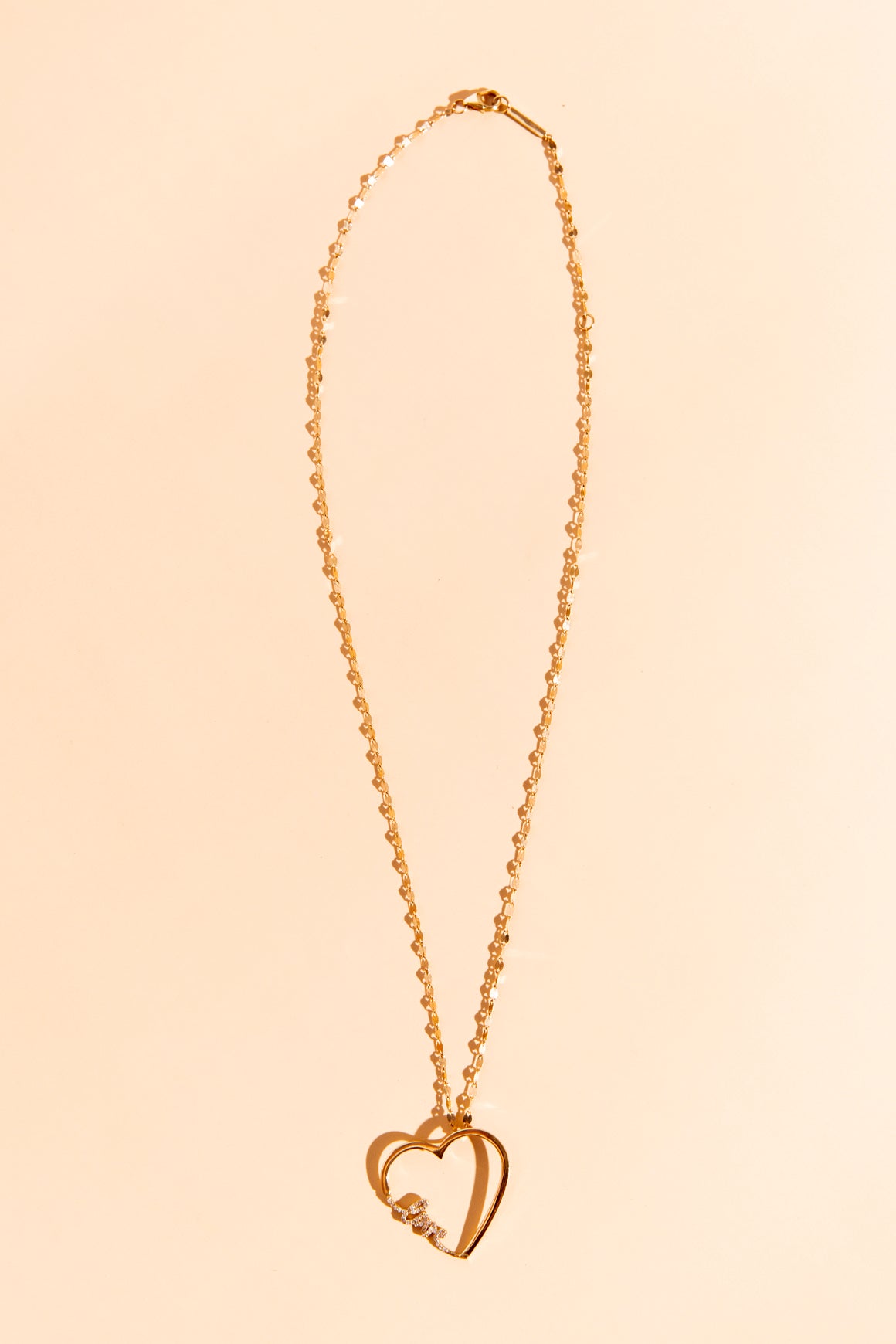 LANA 14K Yellow Gold "Blake" Chain w/ Heart Pendant