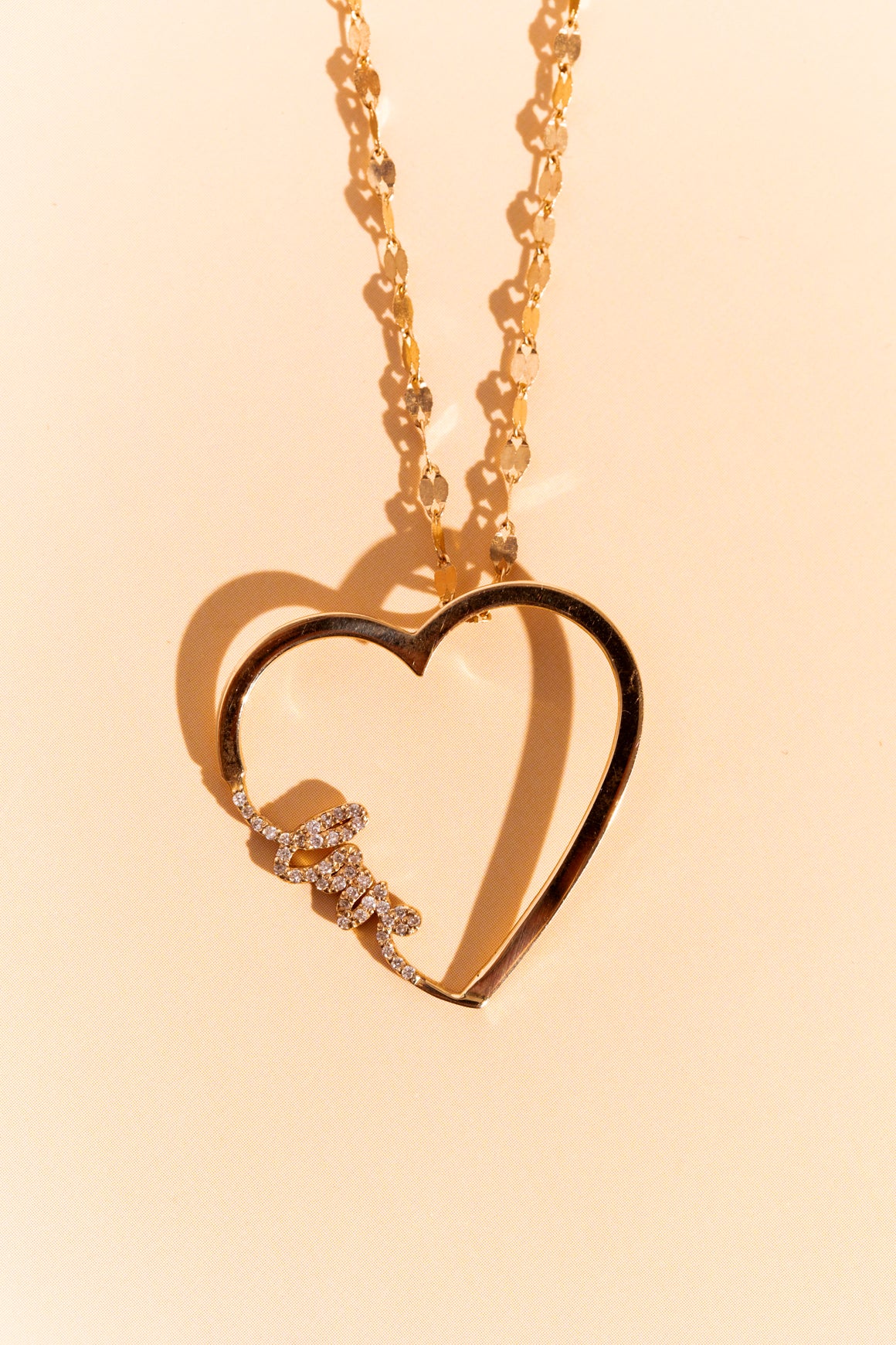LANA 14K Yellow Gold "Blake" Chain w/ Heart Pendant