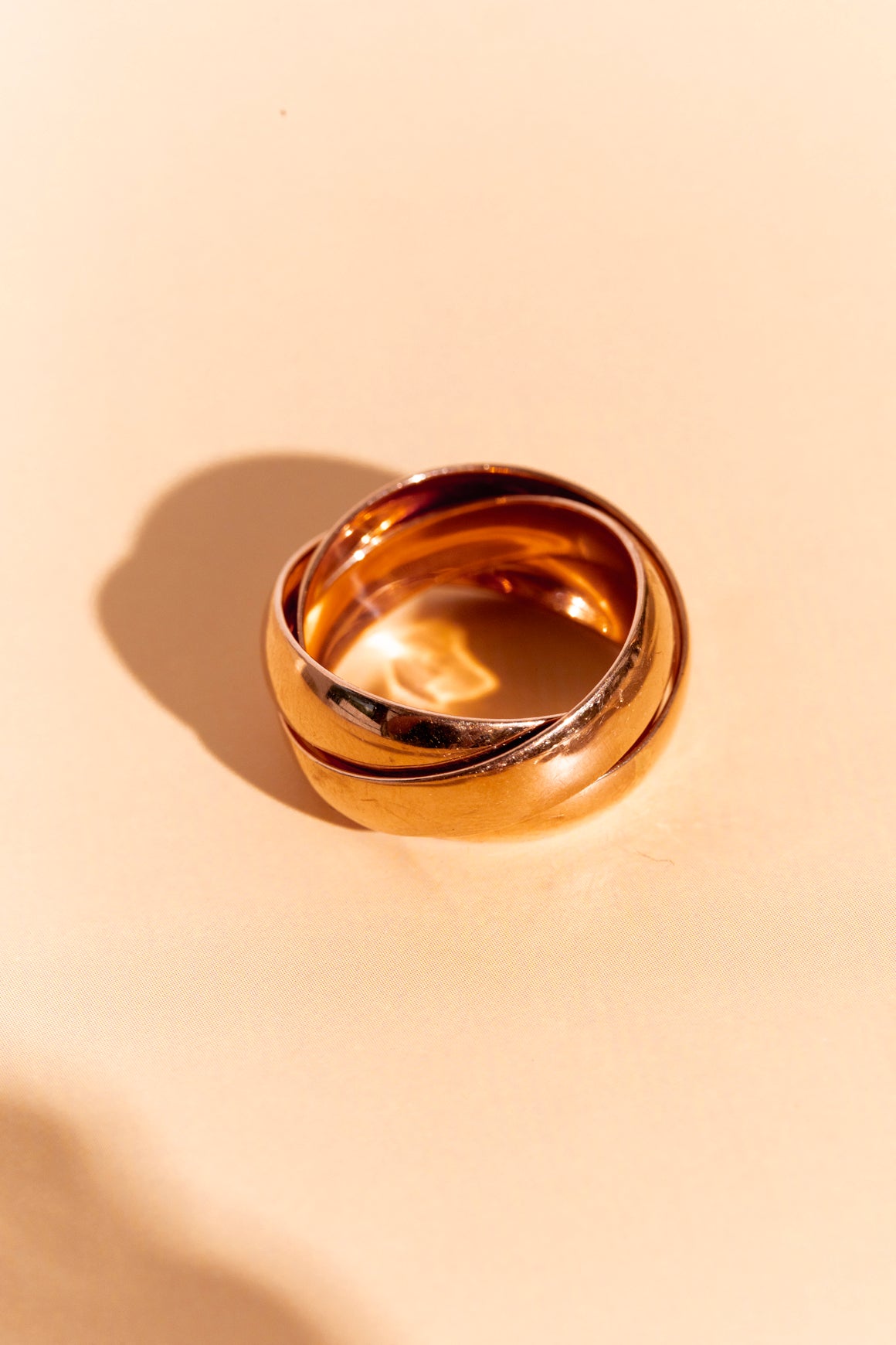 LANA 14K Rose Gold Three Row "Bubble" Ring
