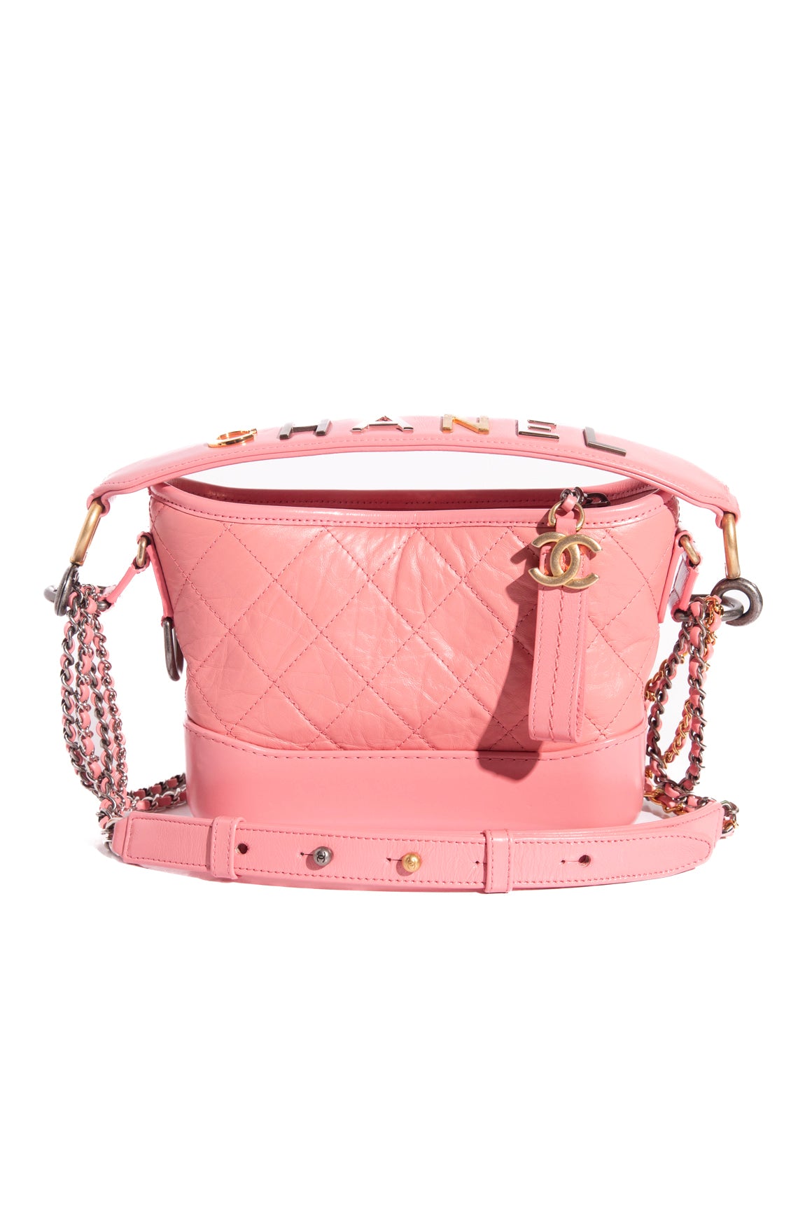 CHANEL Pink Gabrielle Two Way Bag