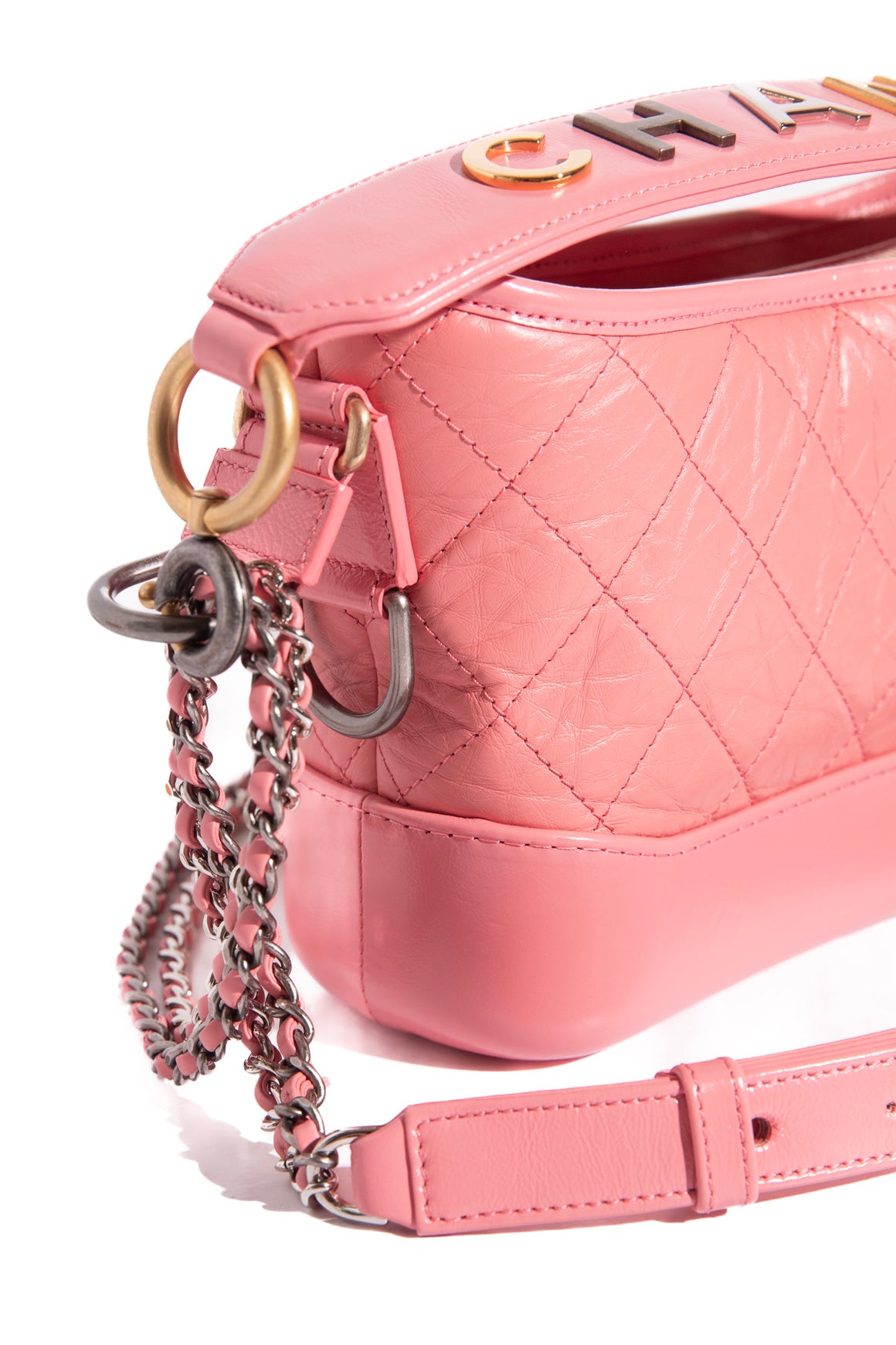 CHANEL Pink Gabrielle Two Way Bag