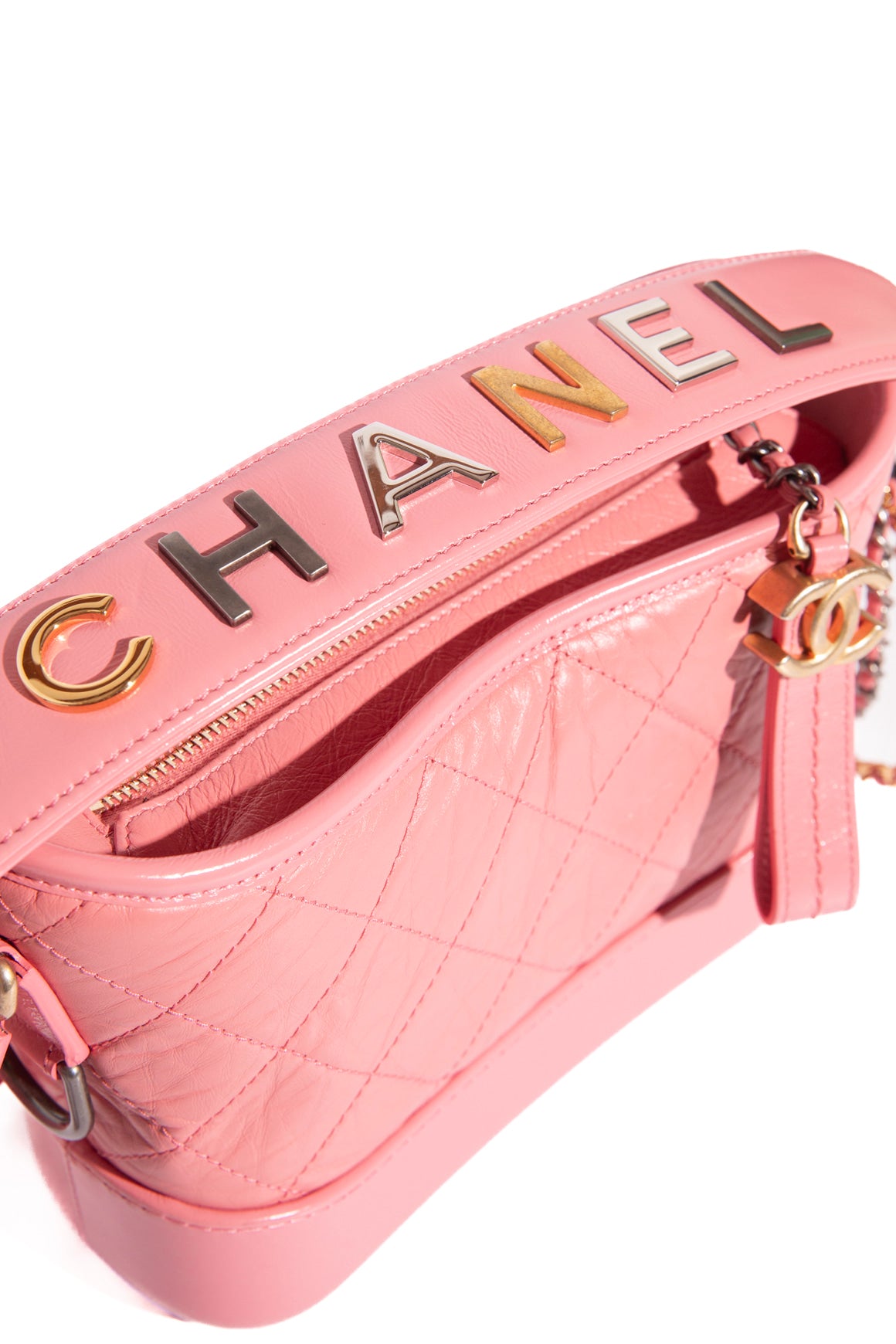CHANEL Pink Gabrielle Two Way Bag