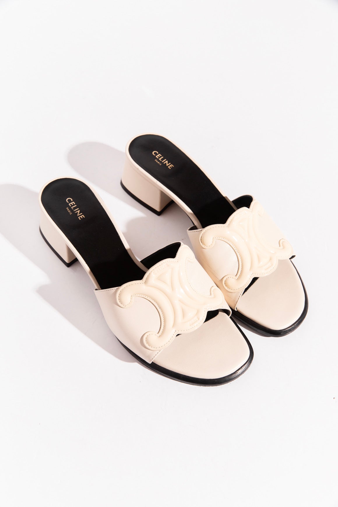 CELINE Cream Clémence Mule (Sz.37)