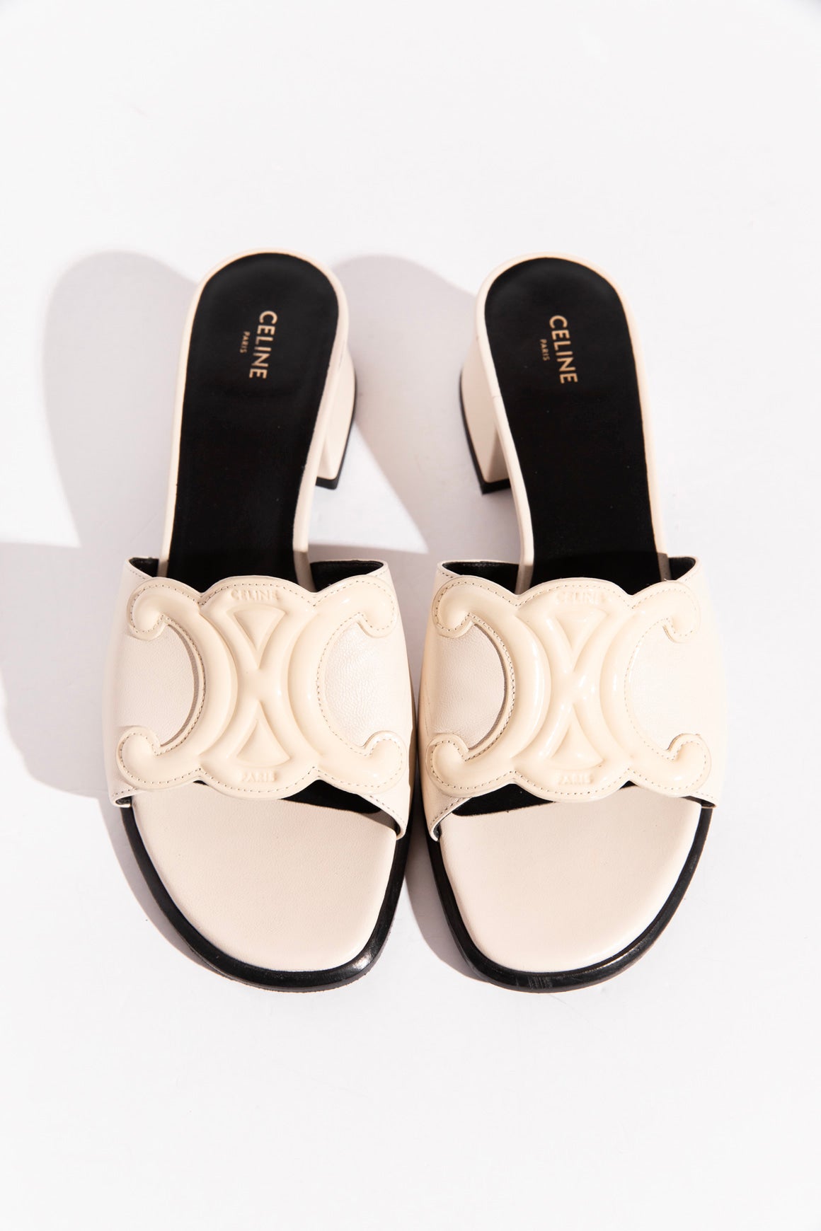 CELINE Cream Clémence Mule (Sz.37)