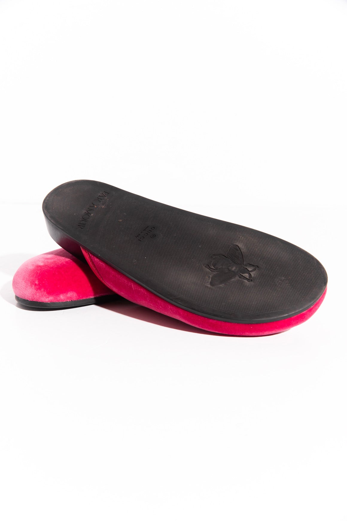 GUCCI Pink Velvet Horsebit Clog Mules (Sz.37.5)