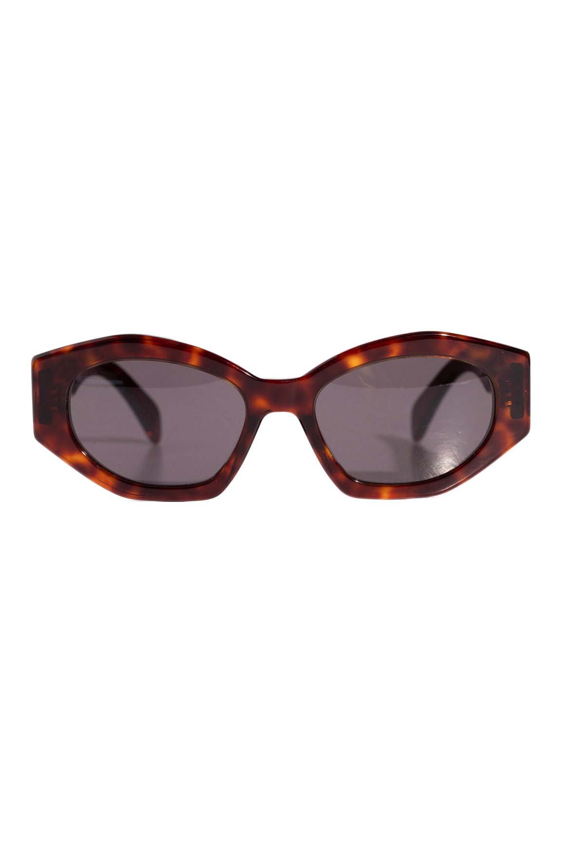 CELINE Tortoise Shell Square Cat Eye Sunglasses