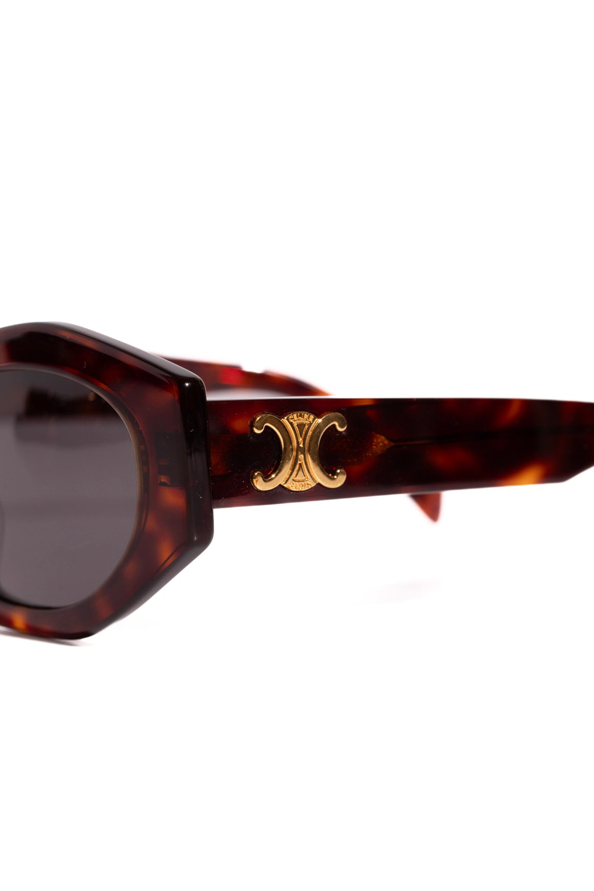 CELINE Tortoise Shell Square Cat Eye Sunglasses