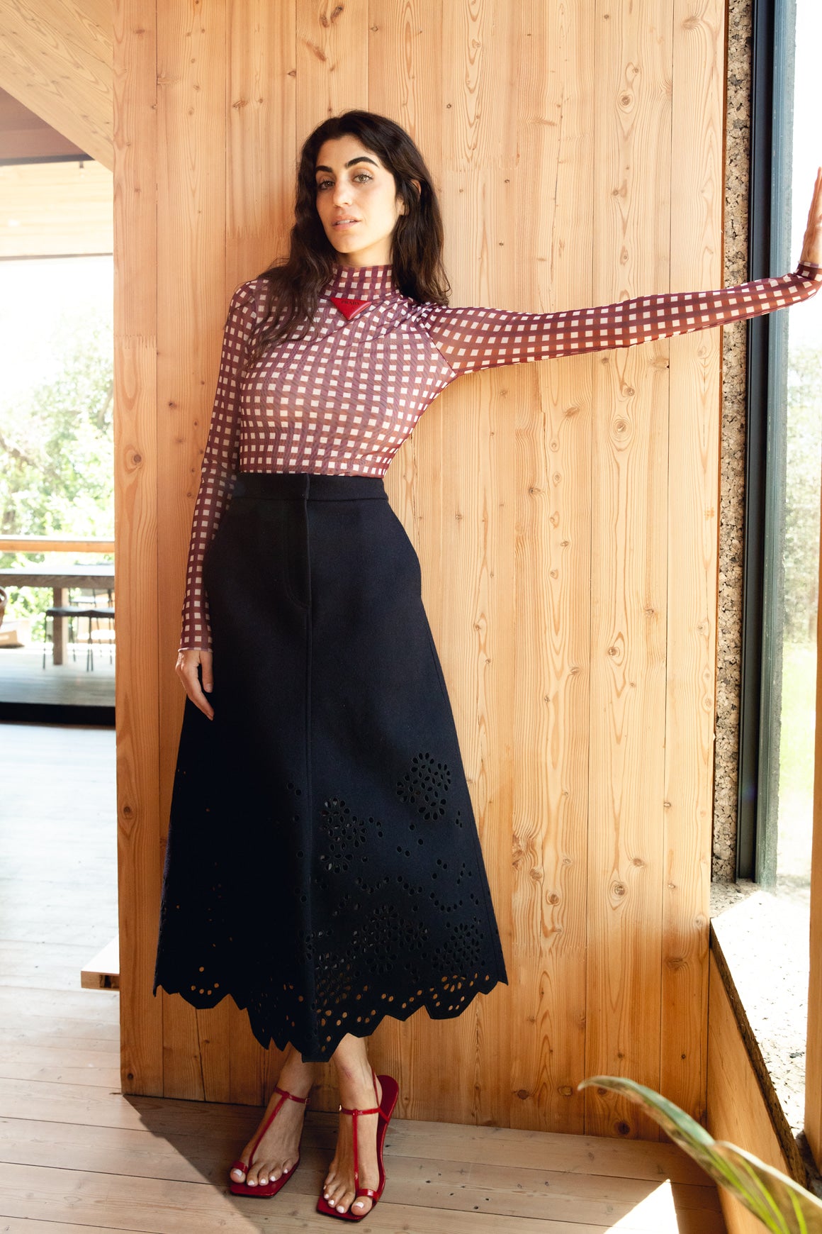 BAUM UND PFERDGARTEN Checker Maxi Dress (Sz. S)