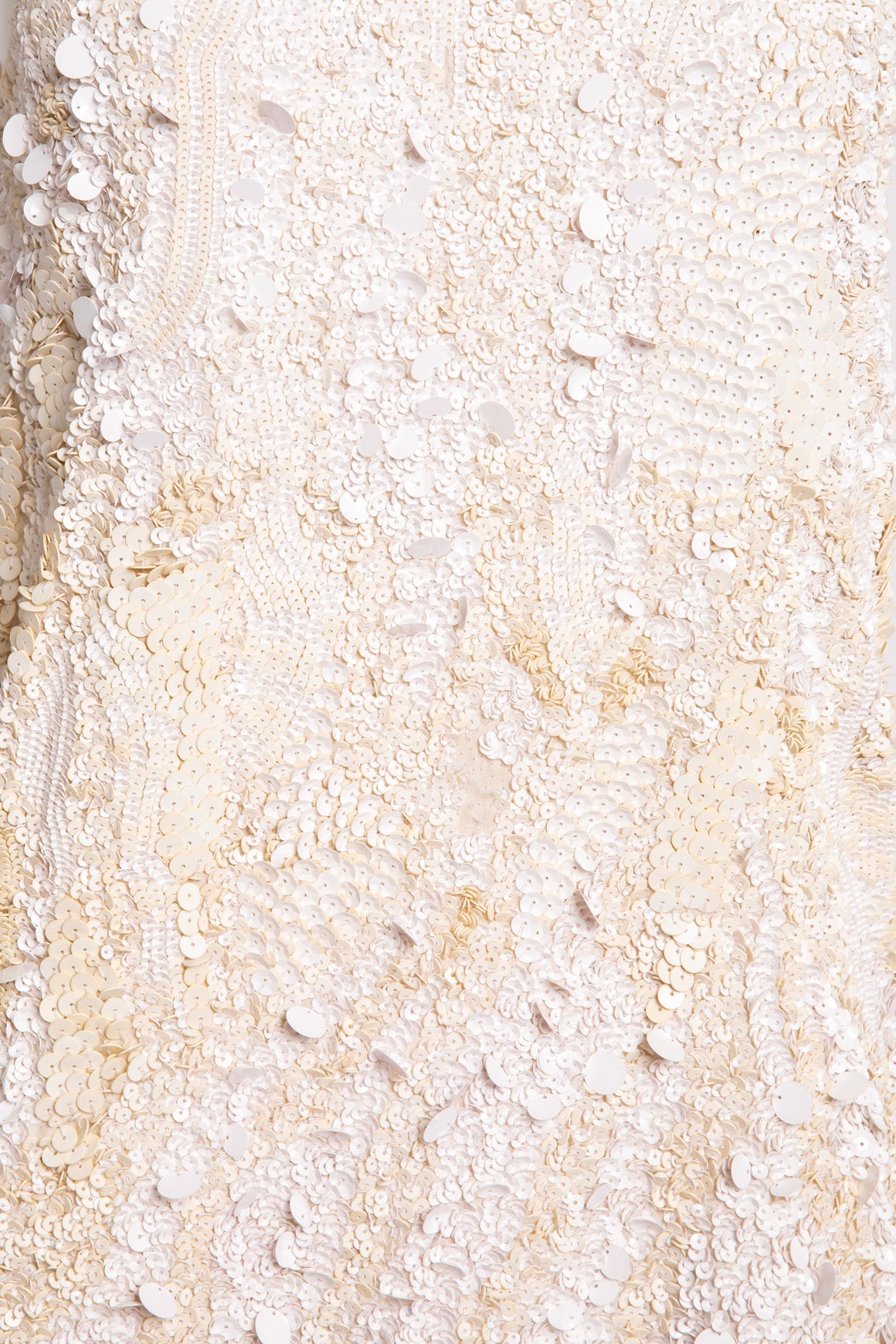 DRIES VAN NOTEN Cream Sequin Tank Top (Sz. S)