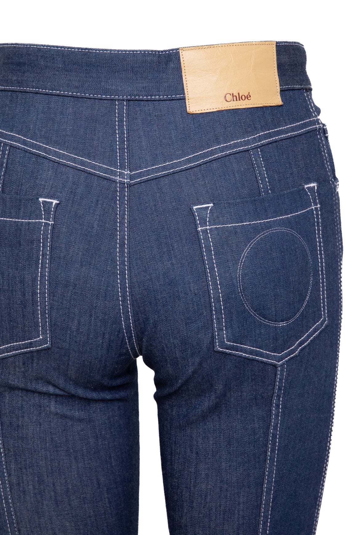 CHLOE Mid Wash Mid Rise Flare Leg Jeans (Sz. XS)