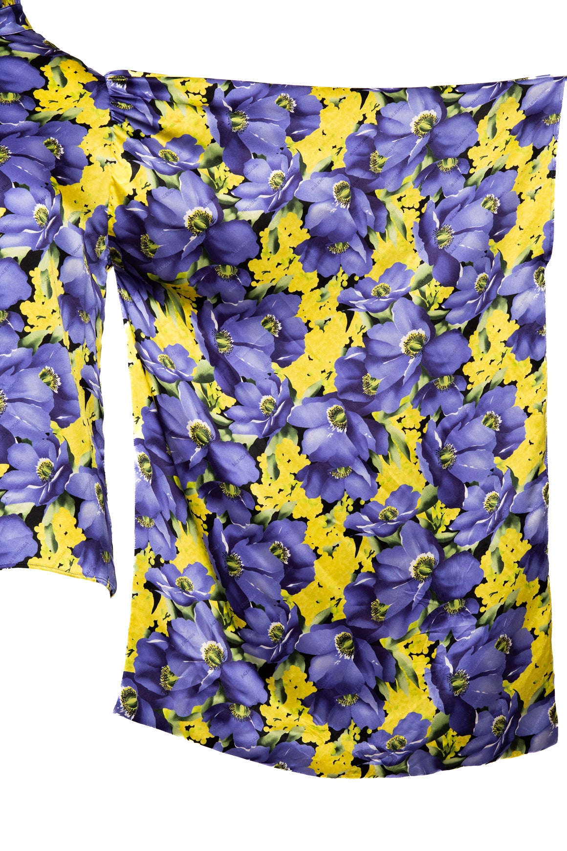 BALENCIAGA Floral Asymmetric Blouse