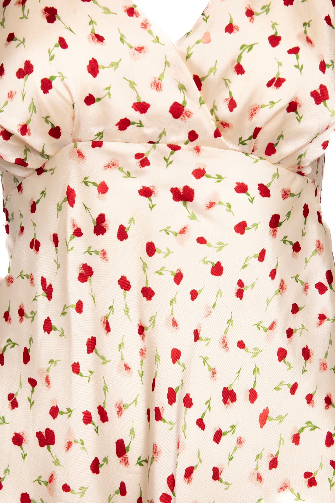 KHAITE Cream Floral Satin Tank (Sz. S)