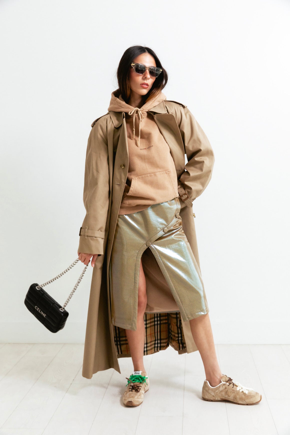 BURBERRY Kahki Belted Trench Jacket (Sz.12)