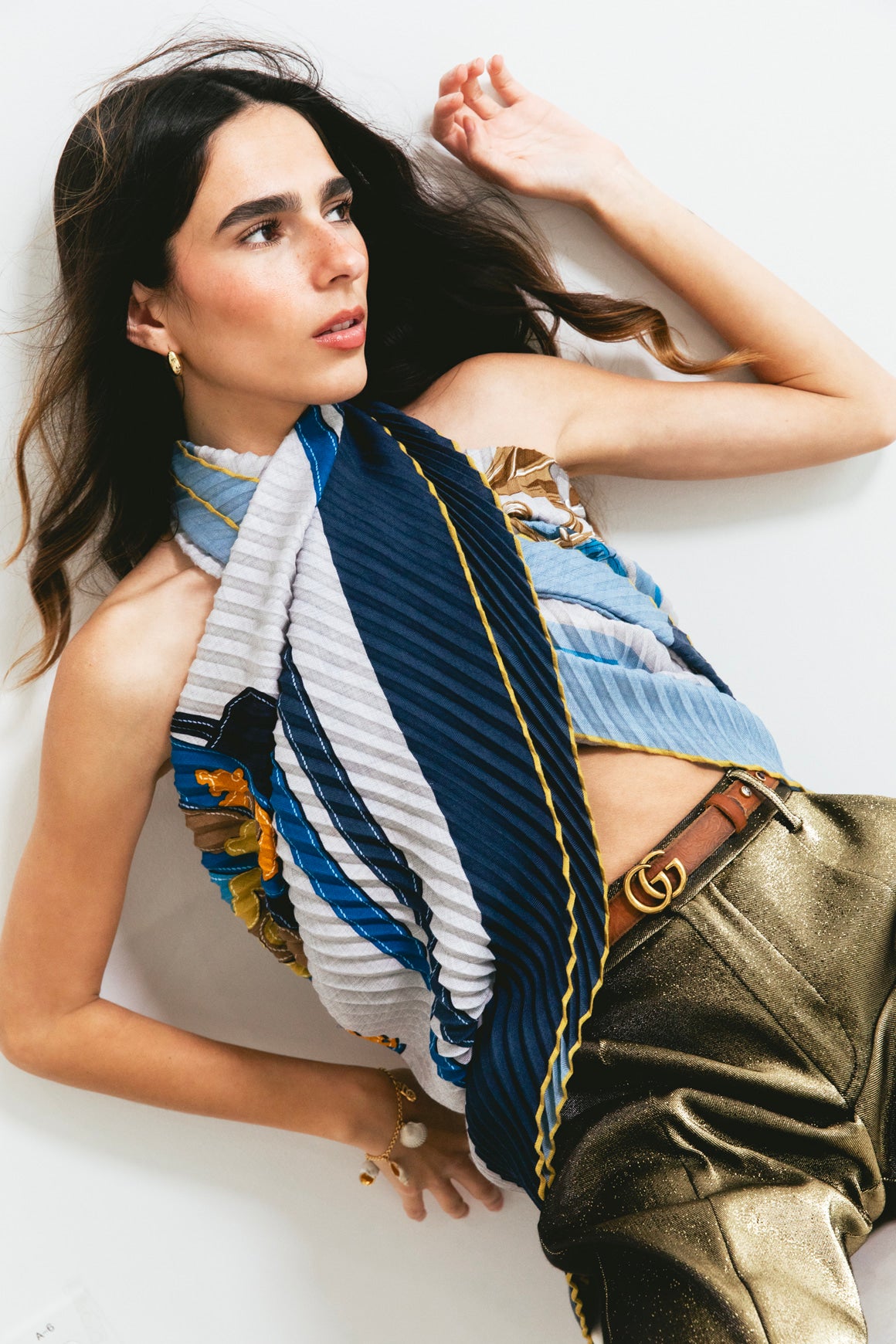 HERMES "Jean Pleats" Brides De Gala Large Scarf