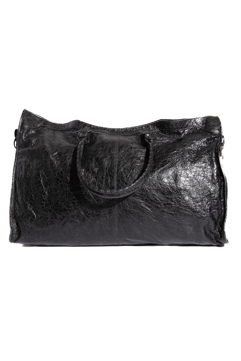 BALENCIAGA Black Crinkle "Le City" Travel Arena Bag