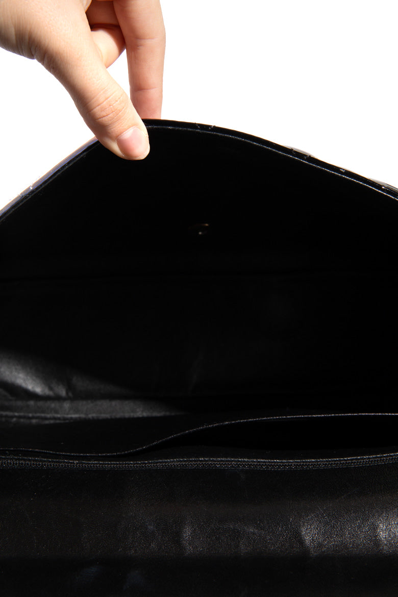 CHANEL '10 Black Patent Maxi Single Flap Bag