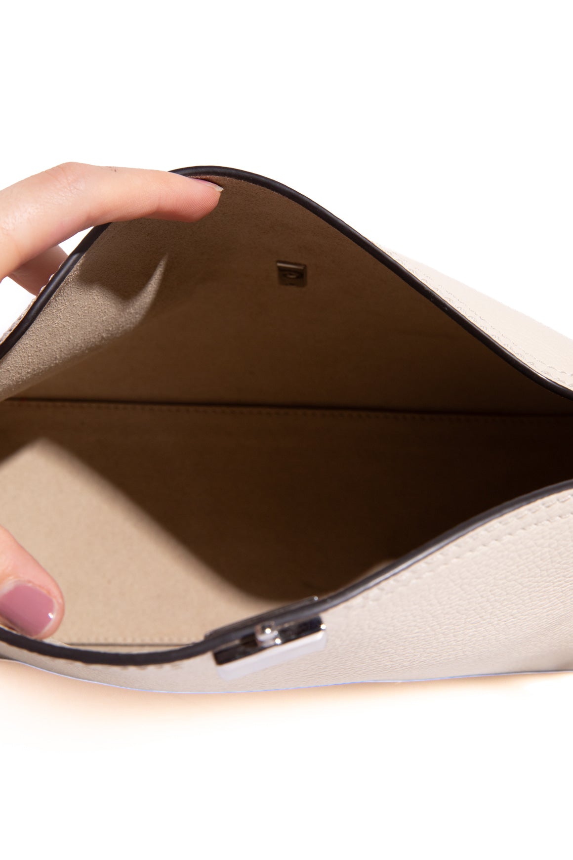 TOTEME Cream T Lock Clutch
