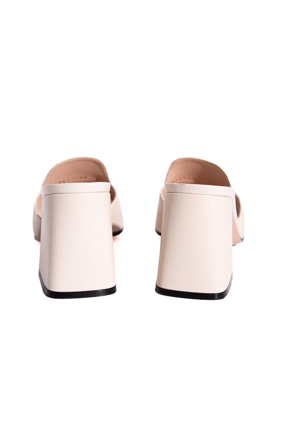 GUCCI Cream Horse-bit Block Heel Mules (Sz. 39)