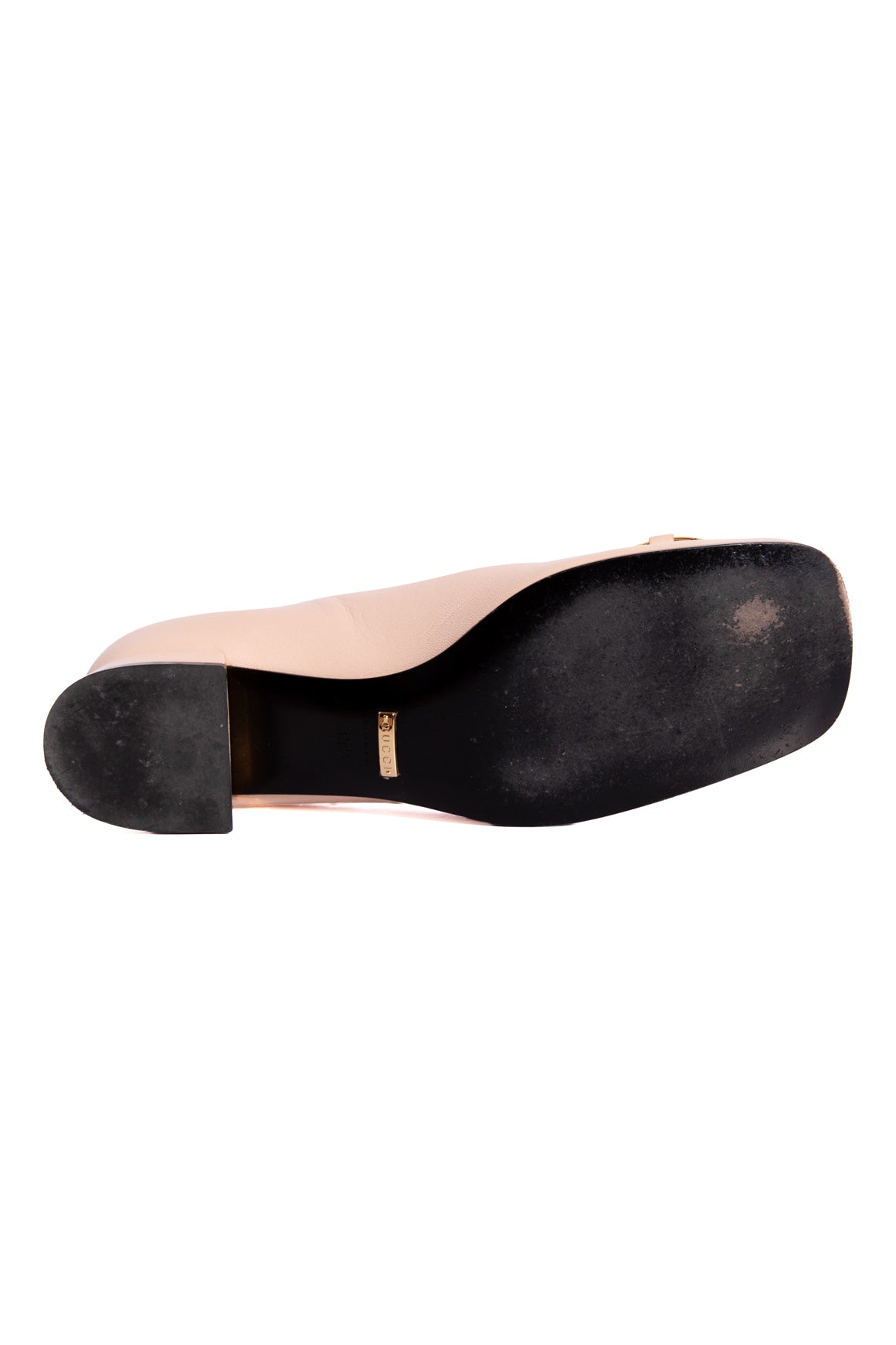 GUCCI Blush Horse-bit Block Heels (Sz. 35.5)