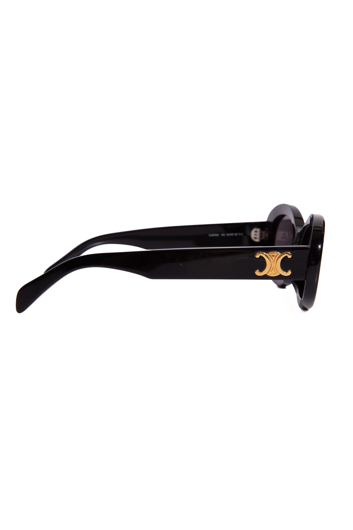 CELINE Black Oval Sunglasses