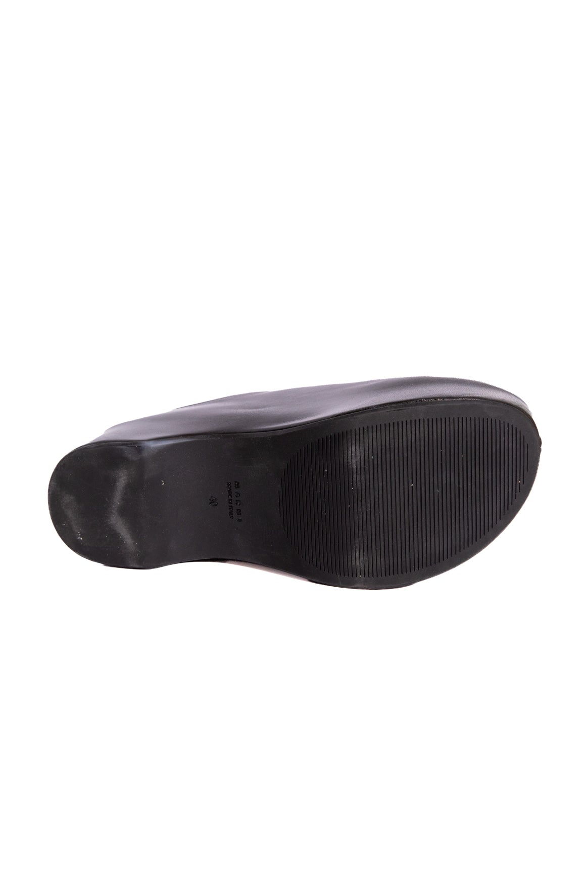 MARNI Black Leather Platform Bubble Clogs (Sz. 40)