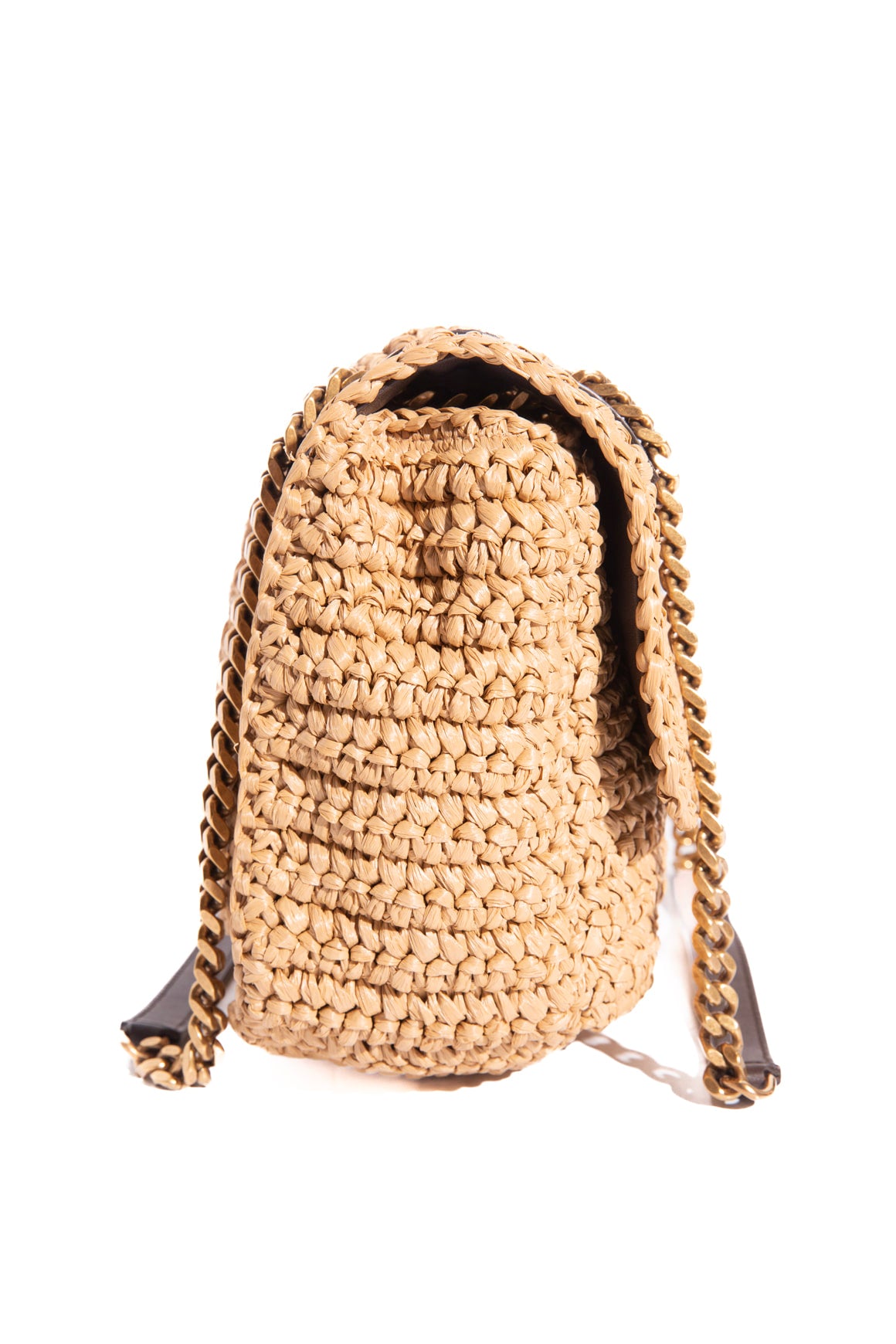 SAINT LAURENT Raffia Niki Shoulder Bag