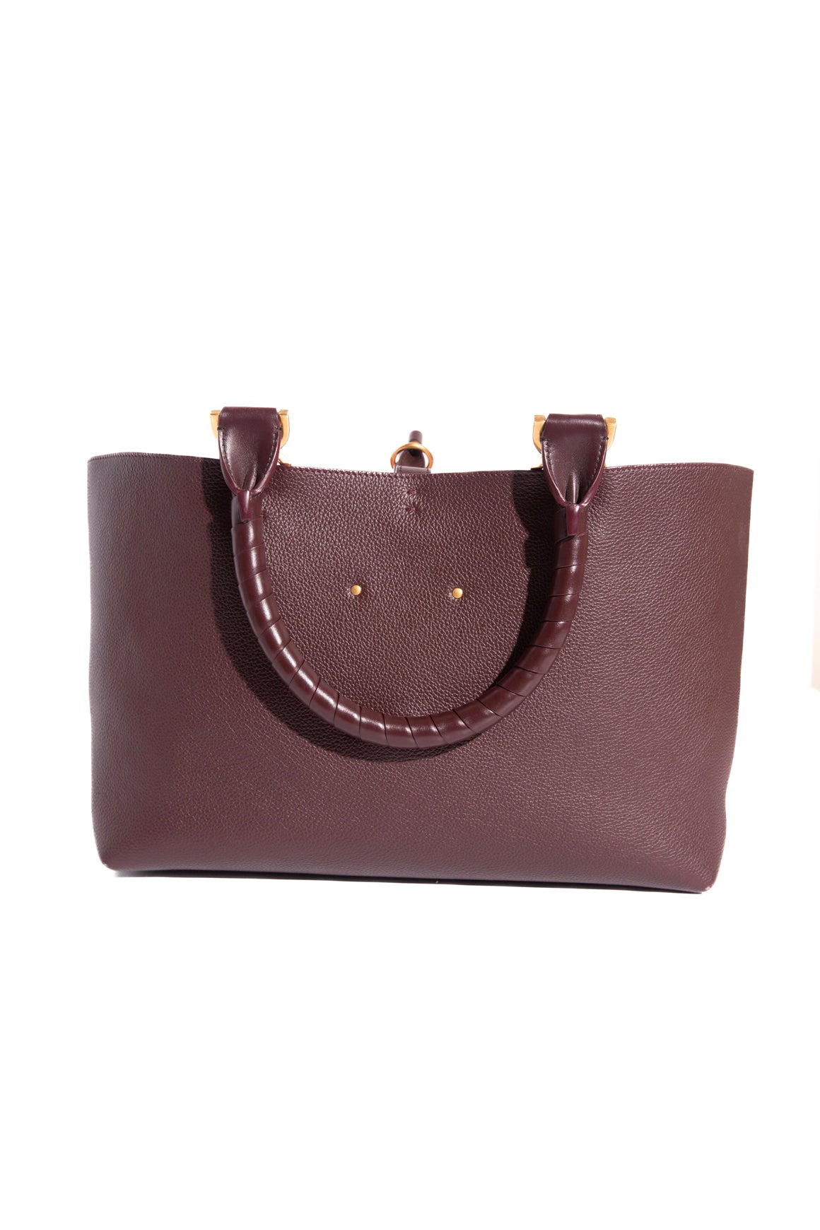 CHLOE Maroon Marcie Tote Bag