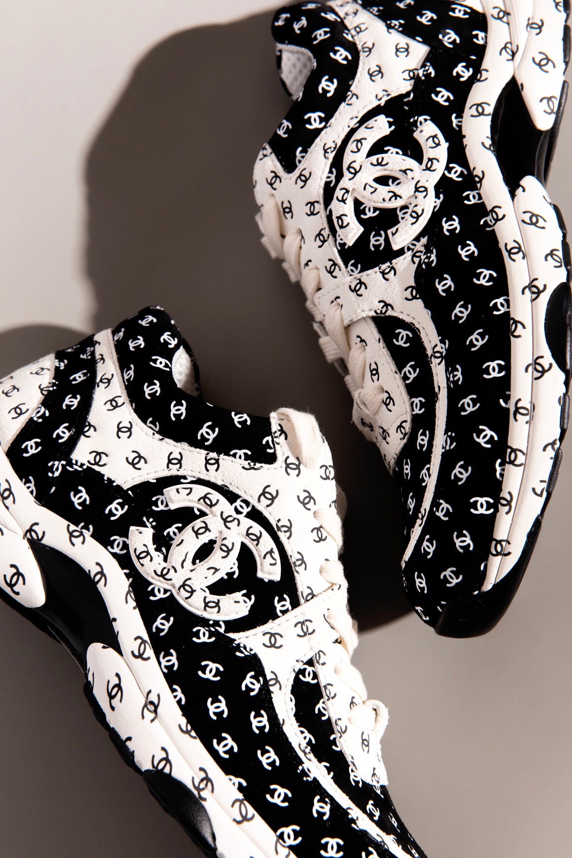 CHANEL CC Logo Sneakers (Sz. 37.5)