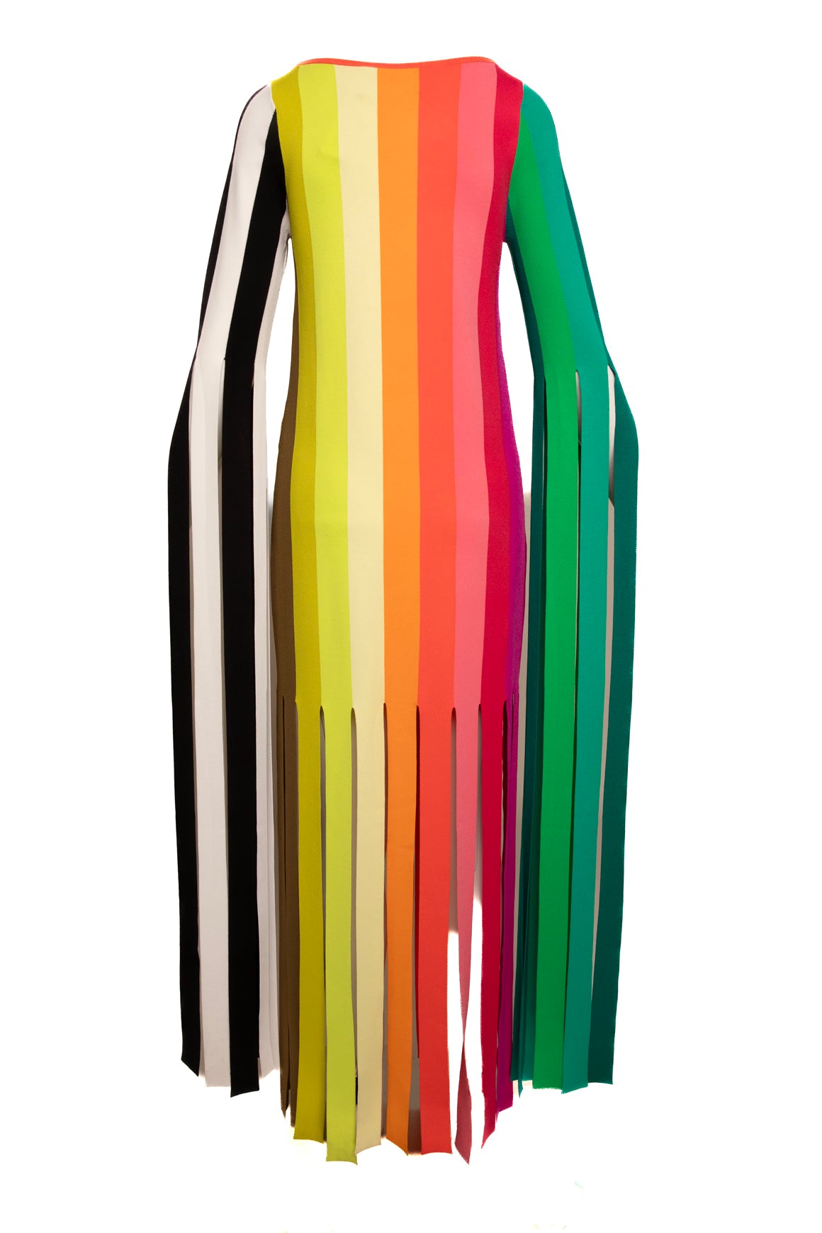 CHRISTOPHER JOHN ROGERS Rainbow Fringe Dress (Sz. S)
