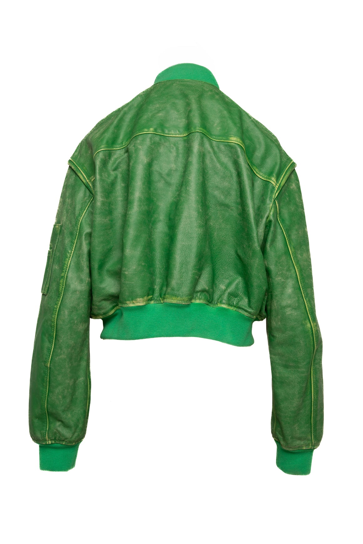 HALFBOY Green Leather Jacket (Sz. S)