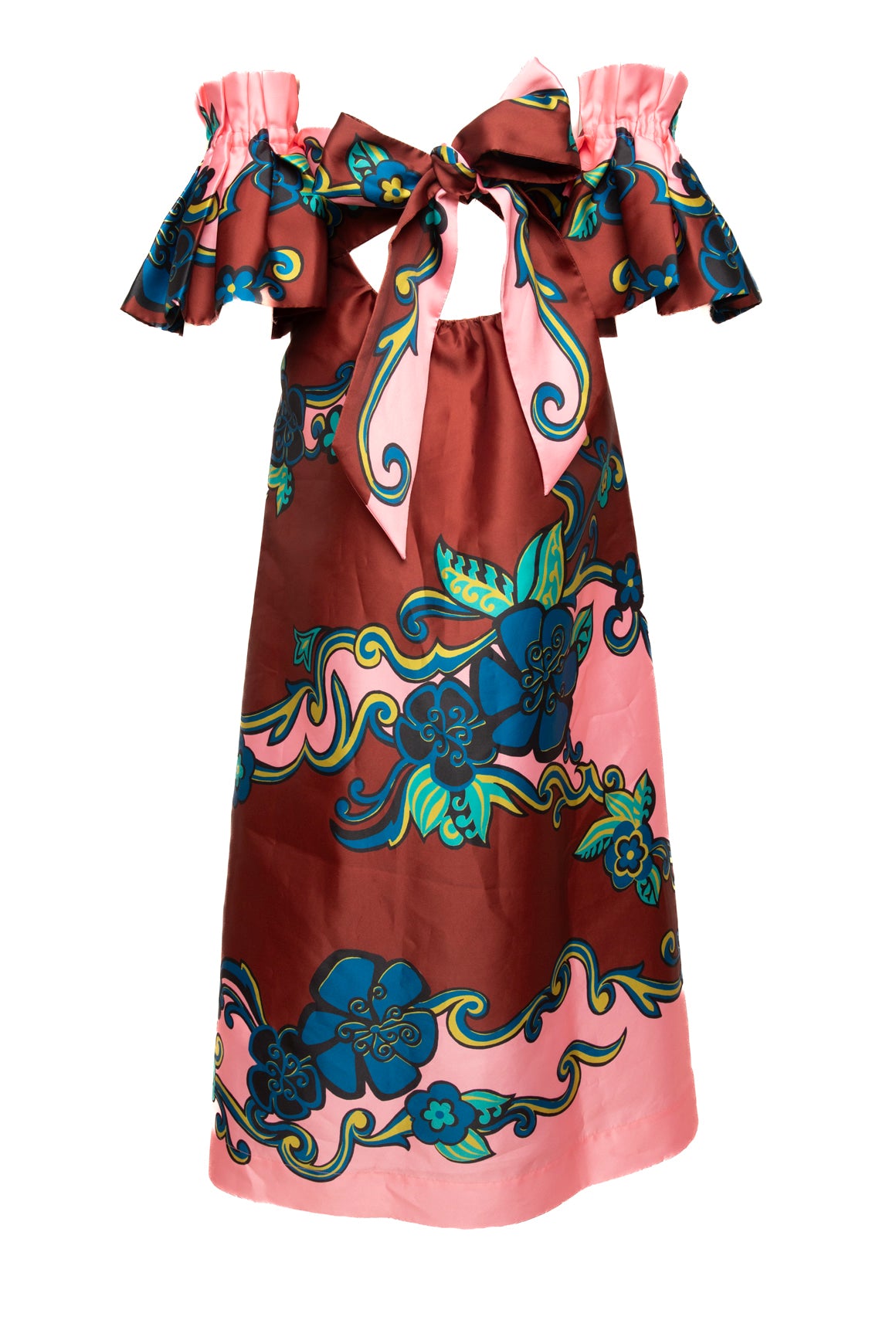 ALEMAIS Pink & Maroon Satin Gown (Sz. 4)