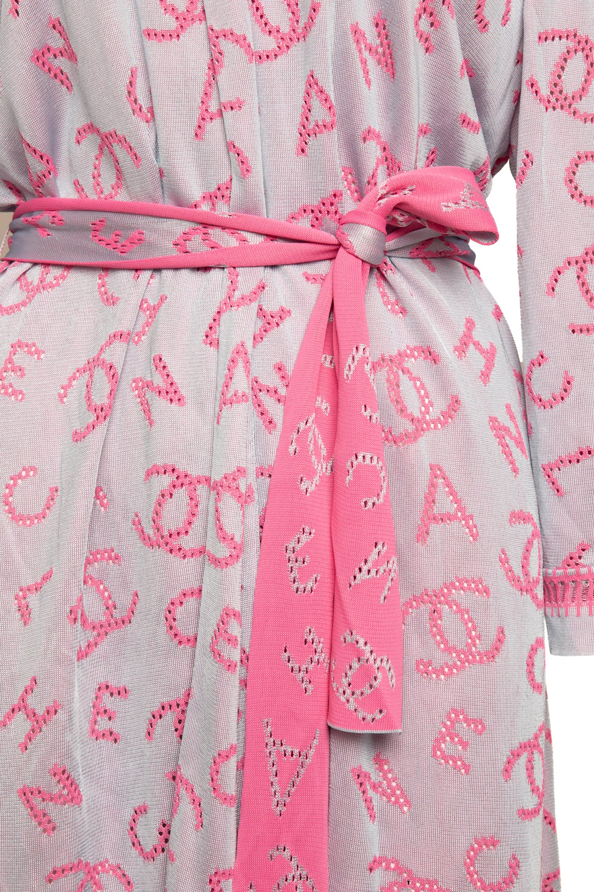 CHANEL Lilac & Pink Knit Robe (Sz. 42/6)