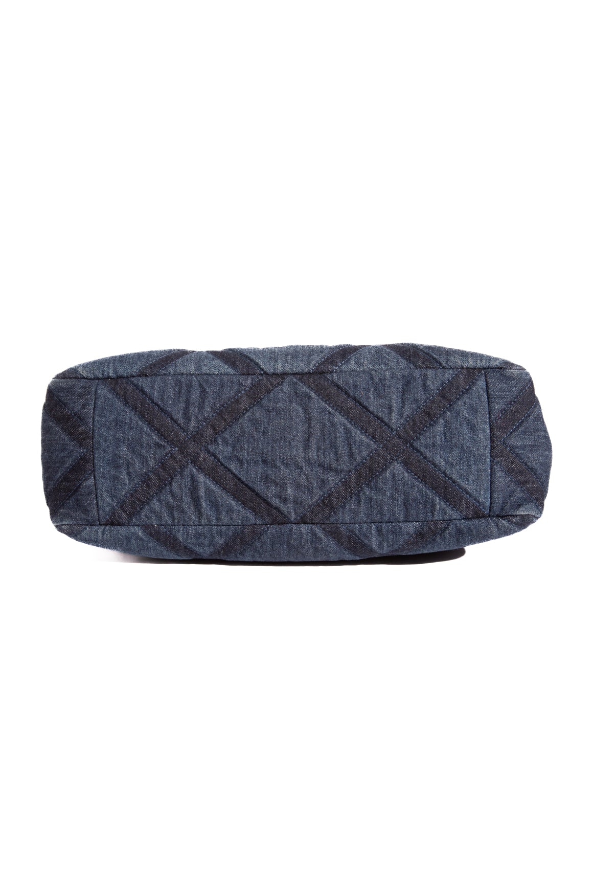 CHANEL Denim Quilted 19 "East West" Mixed Metal Shopping Bag
