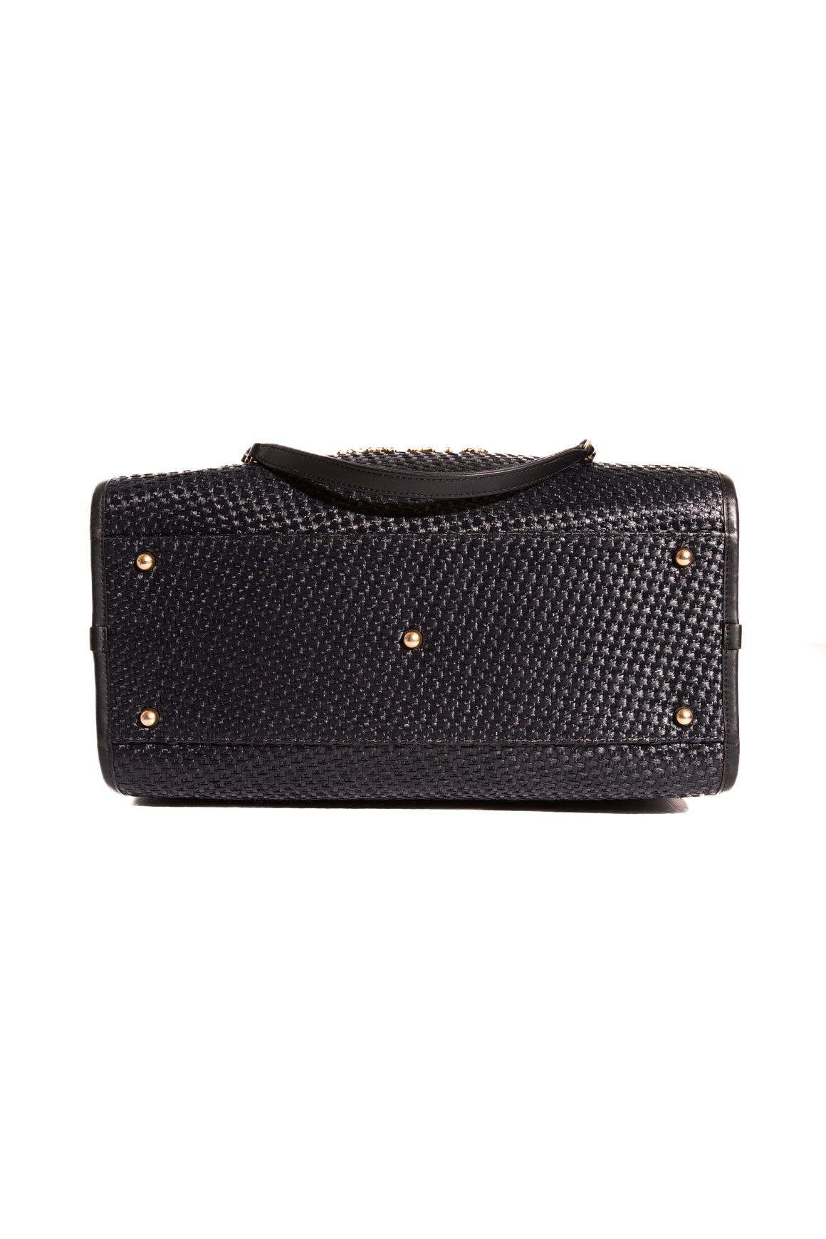CHANEL Black Medium Raffia "Duvel" Tote
