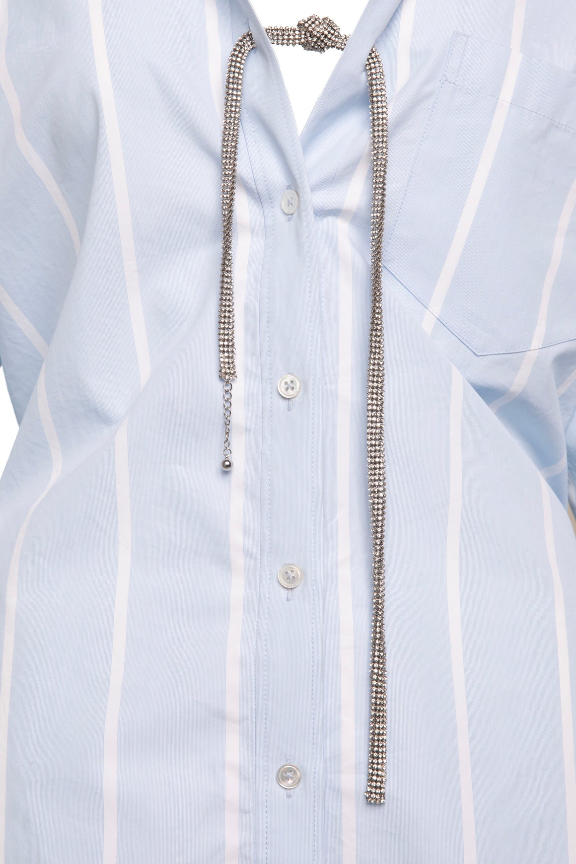 ALEXANDER WANG Blue Striped Shirt-Dress (Sz. 6)