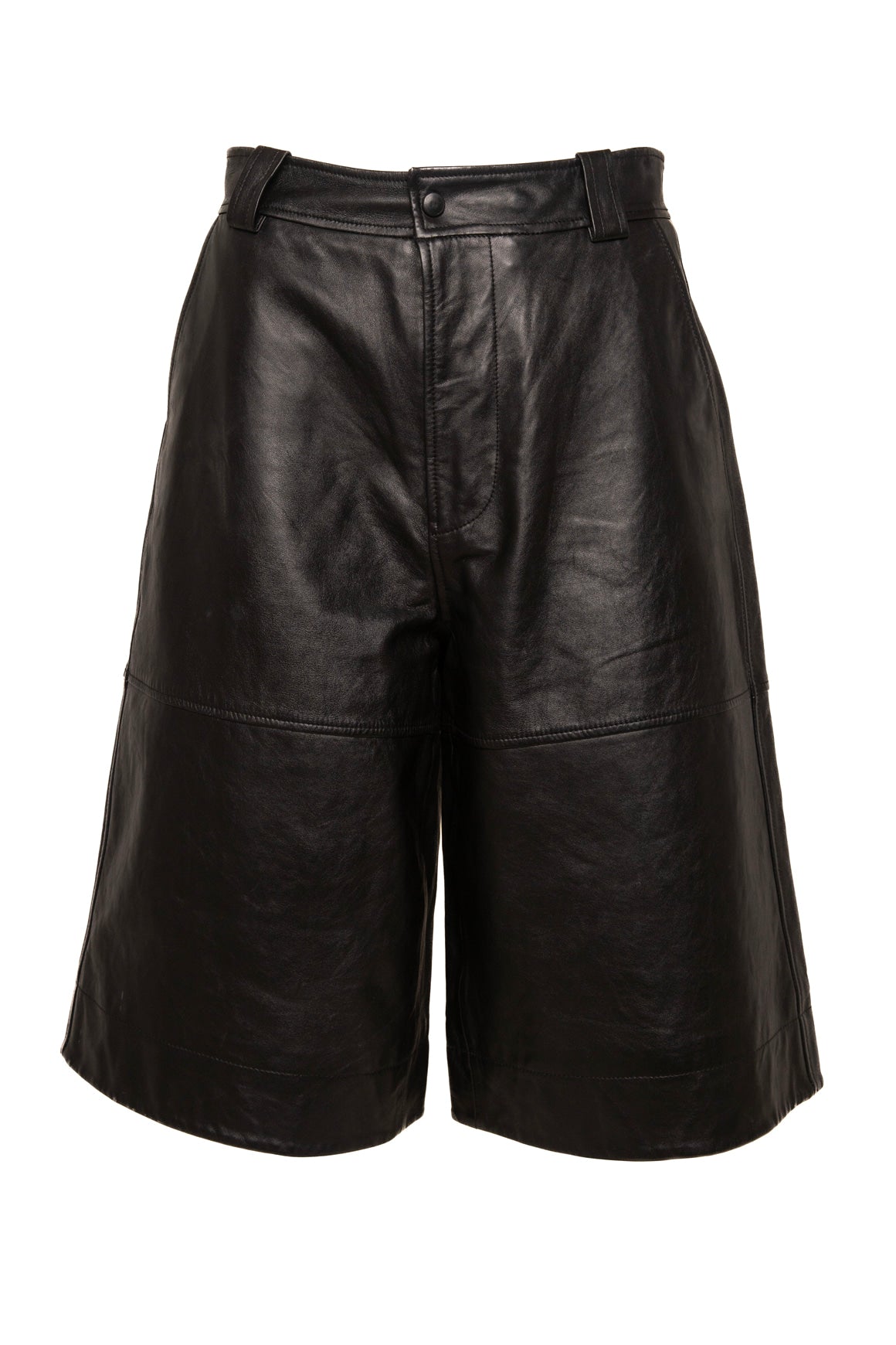 GANNI Black Leather Culottes (Sz. 40/4)