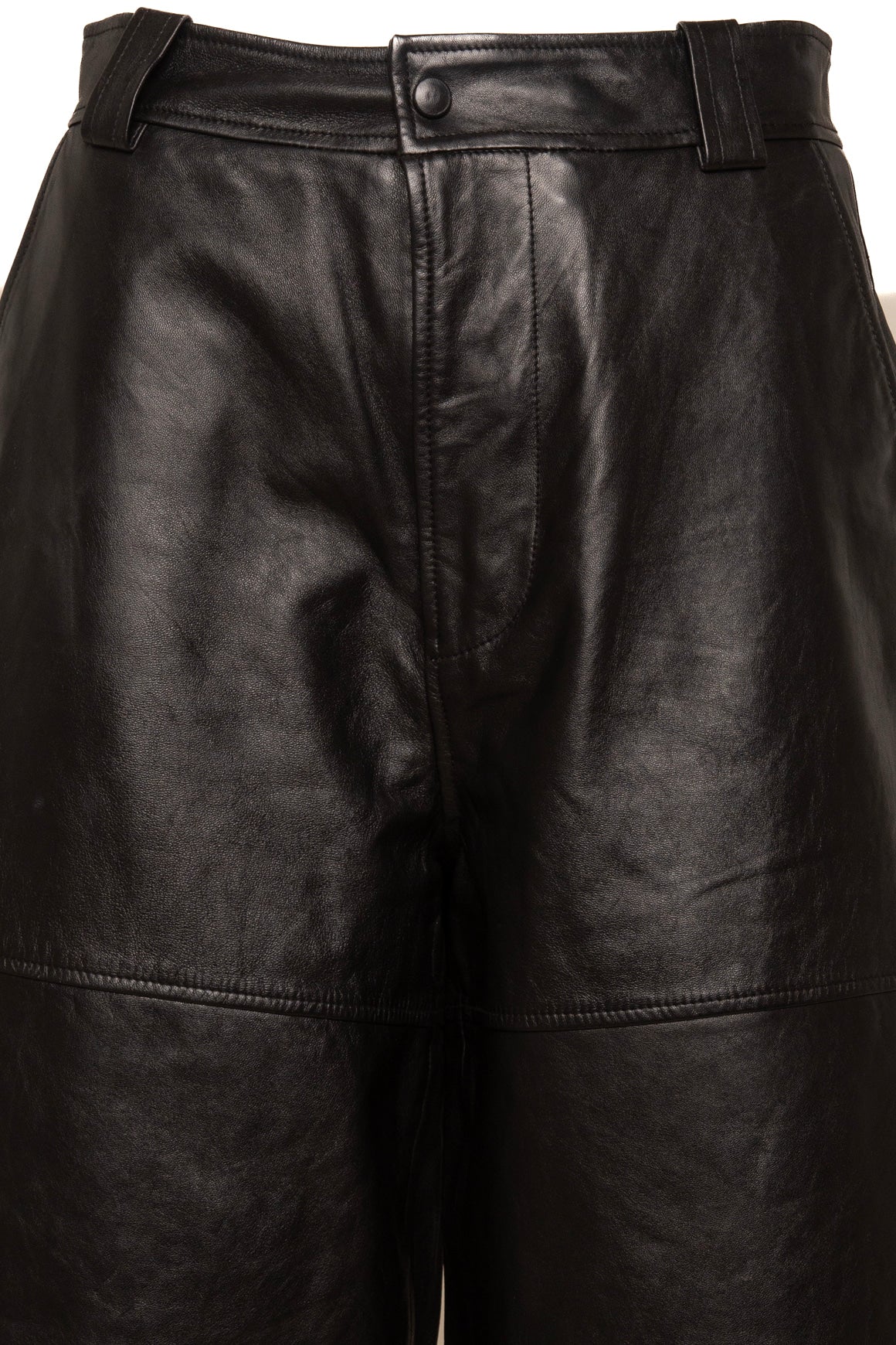 GANNI Black Leather Culottes (Sz. 40/4)