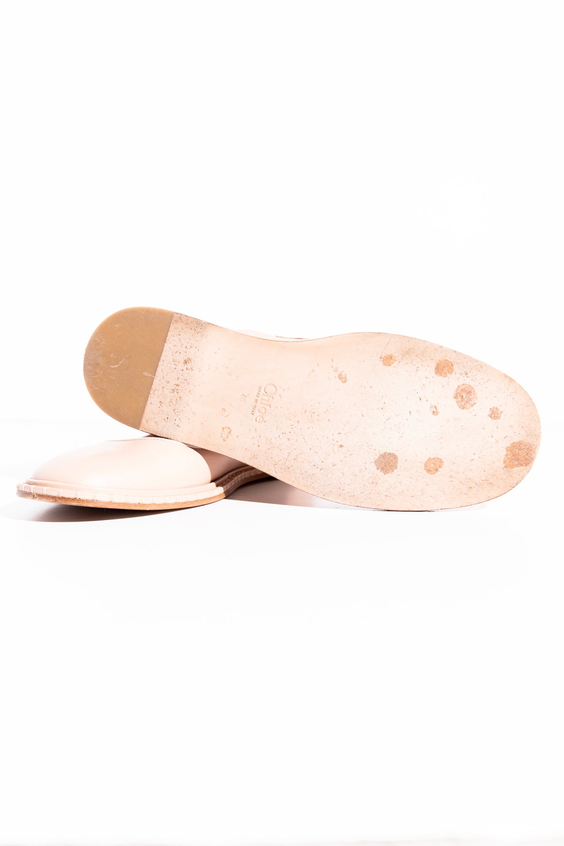 CHLOE Light Pink Leather Mary-Janes (Sz. 40)