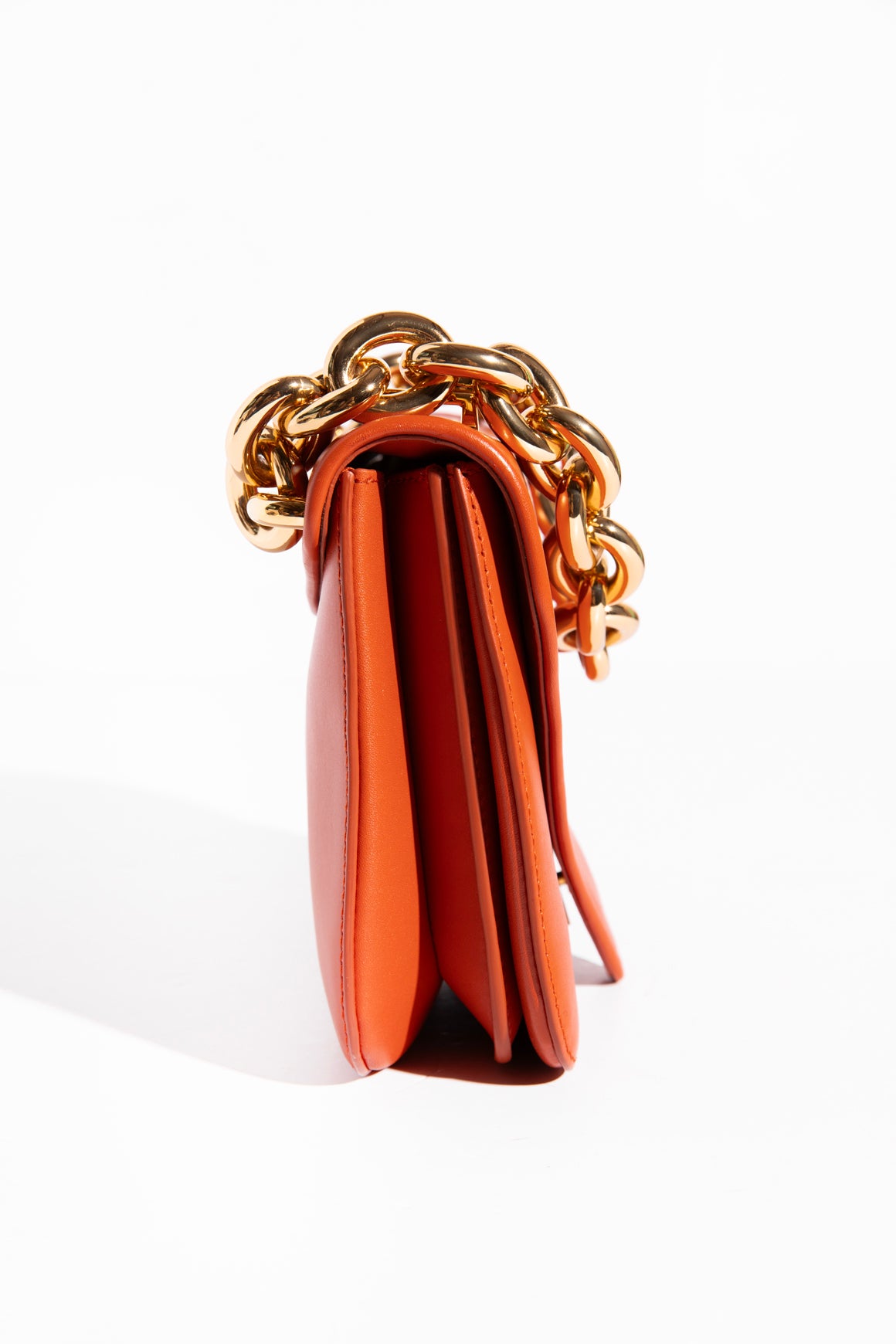 BOTTEGA VENETA Mount Leather Bag in Orange