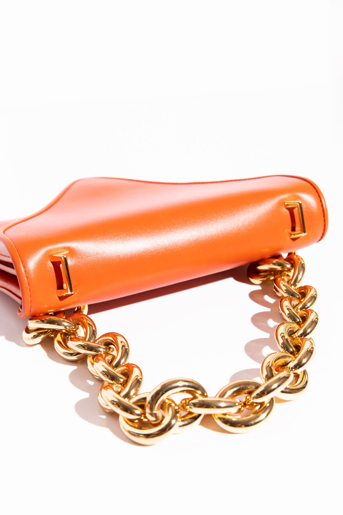 BOTTEGA VENETA Mount Leather Bag in Orange