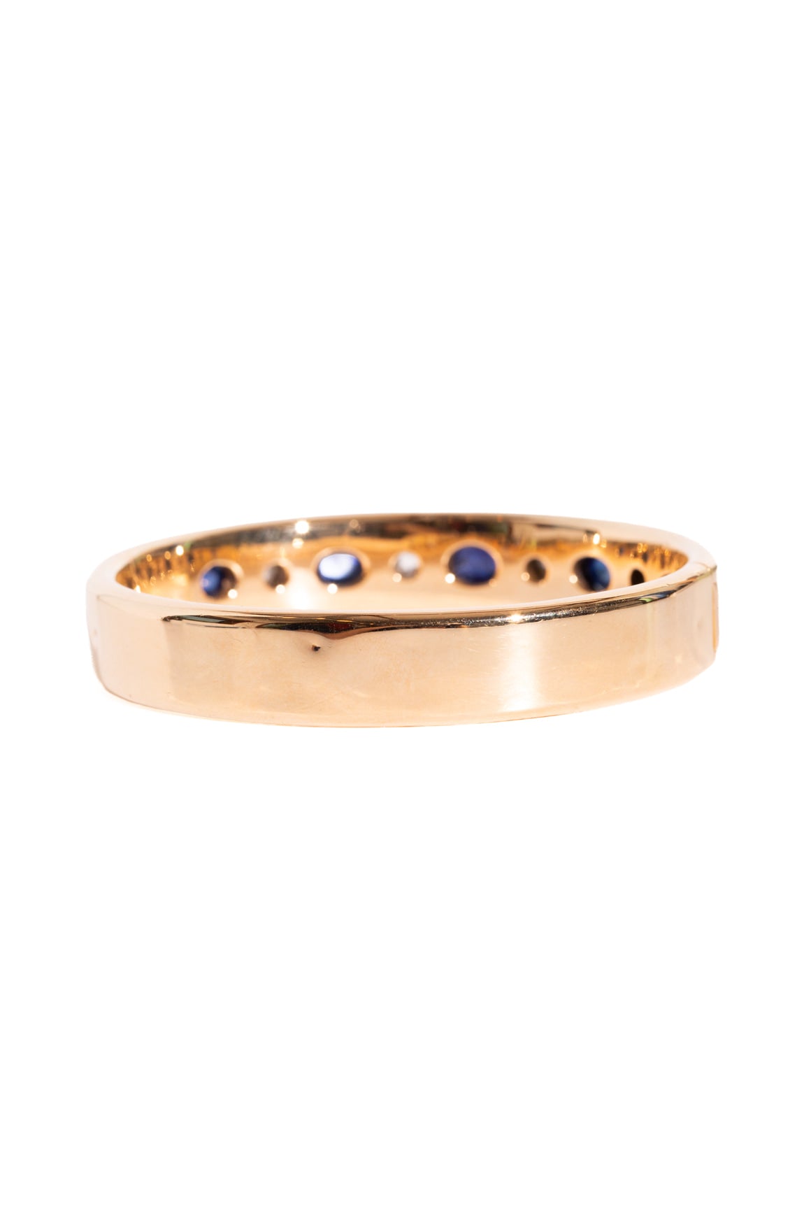 14k Gold Sapphire & Diamond Hinge Cuff