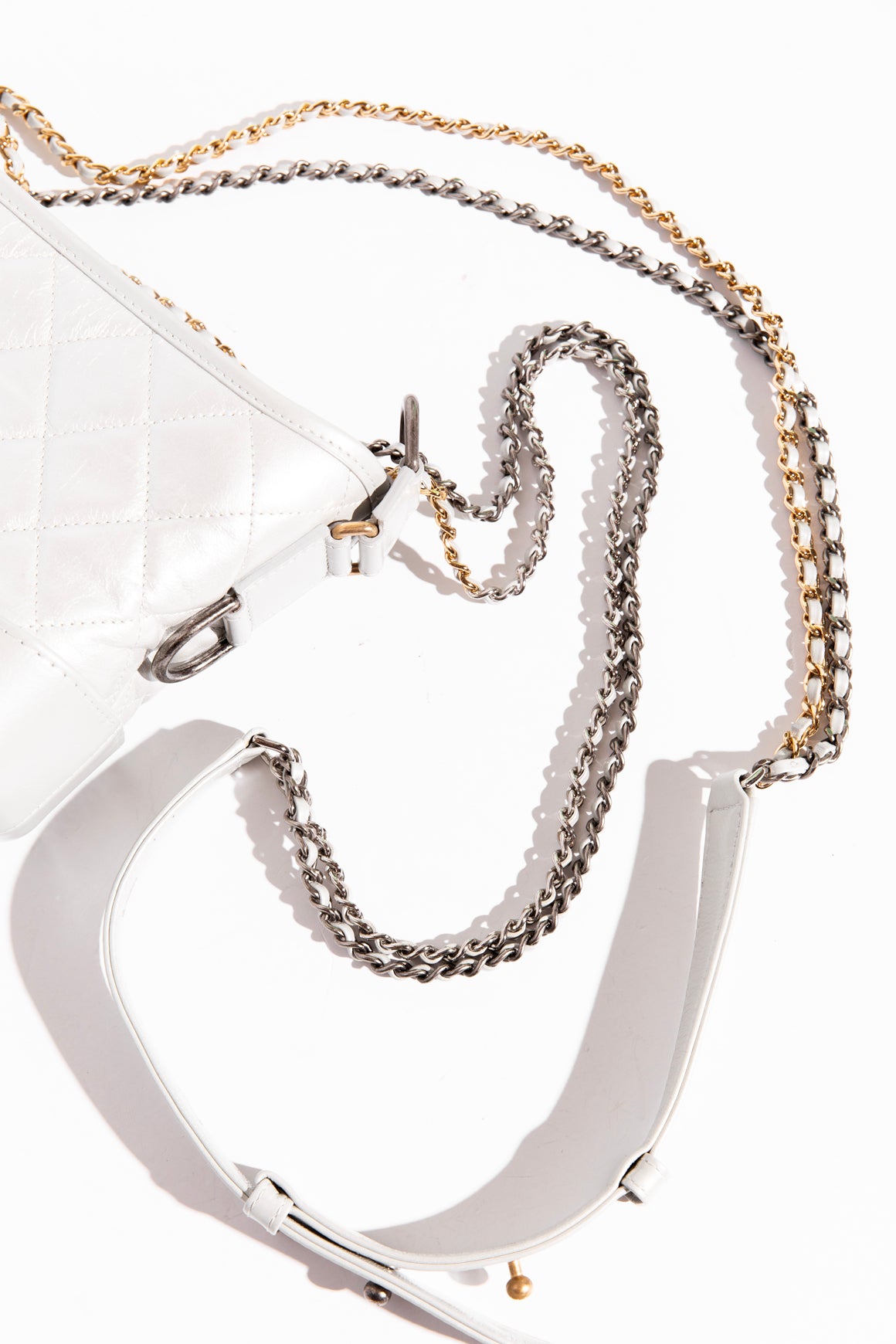 CHANEL 2019 Silver Gabrielle Handbag