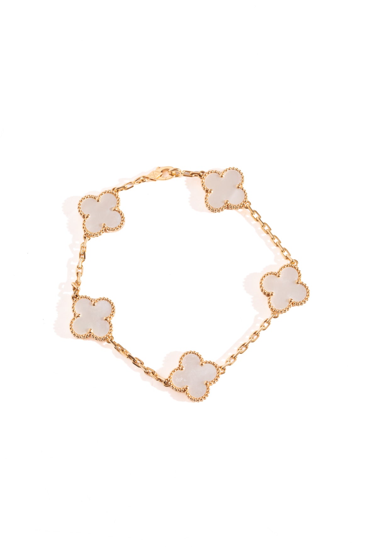 VAN CLEEF & ARPELS Vintage Alhambra Mother Of Pearl Bracelet