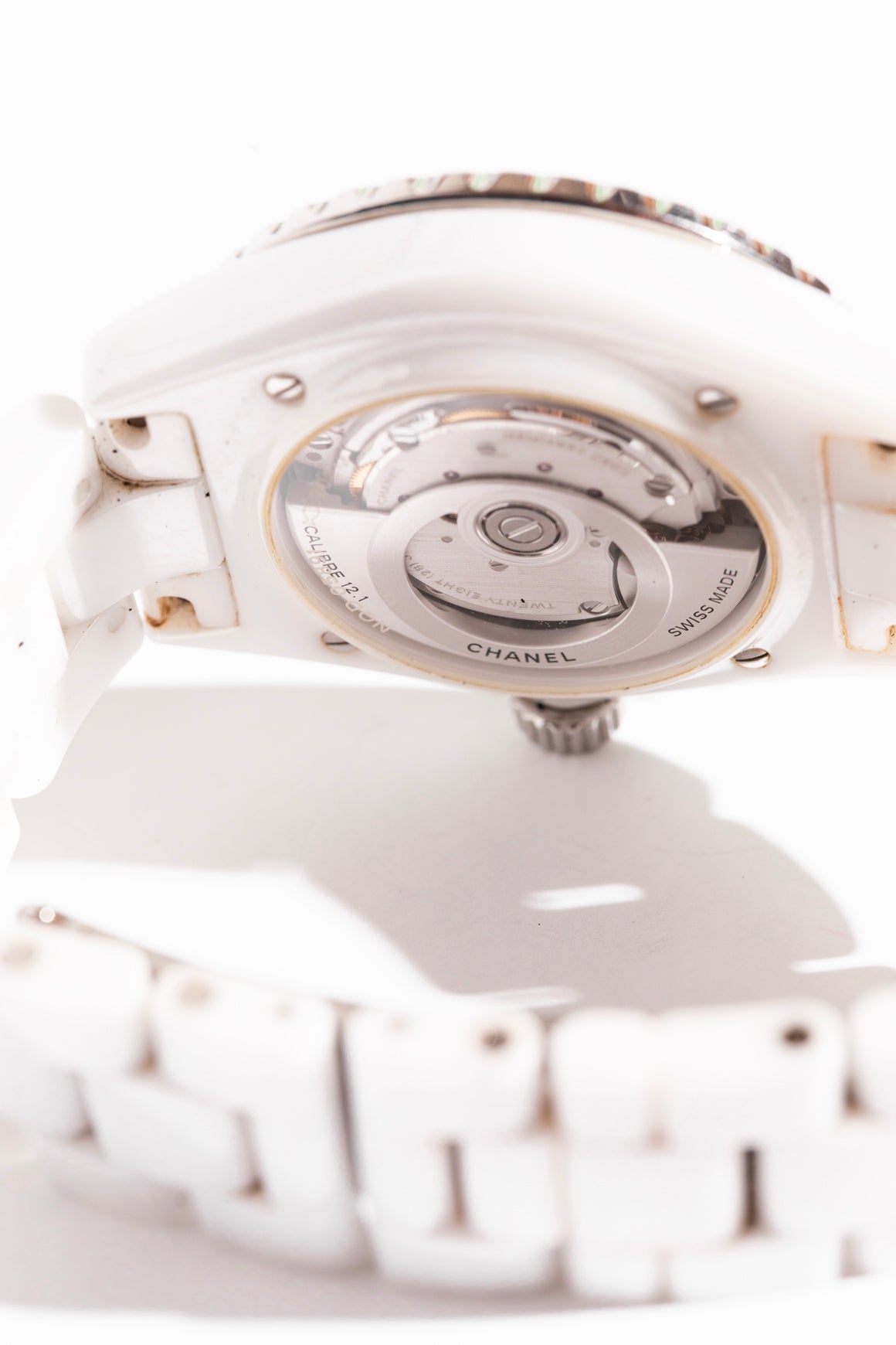 CHANEL White Ceramic J-12 Automatic Watch