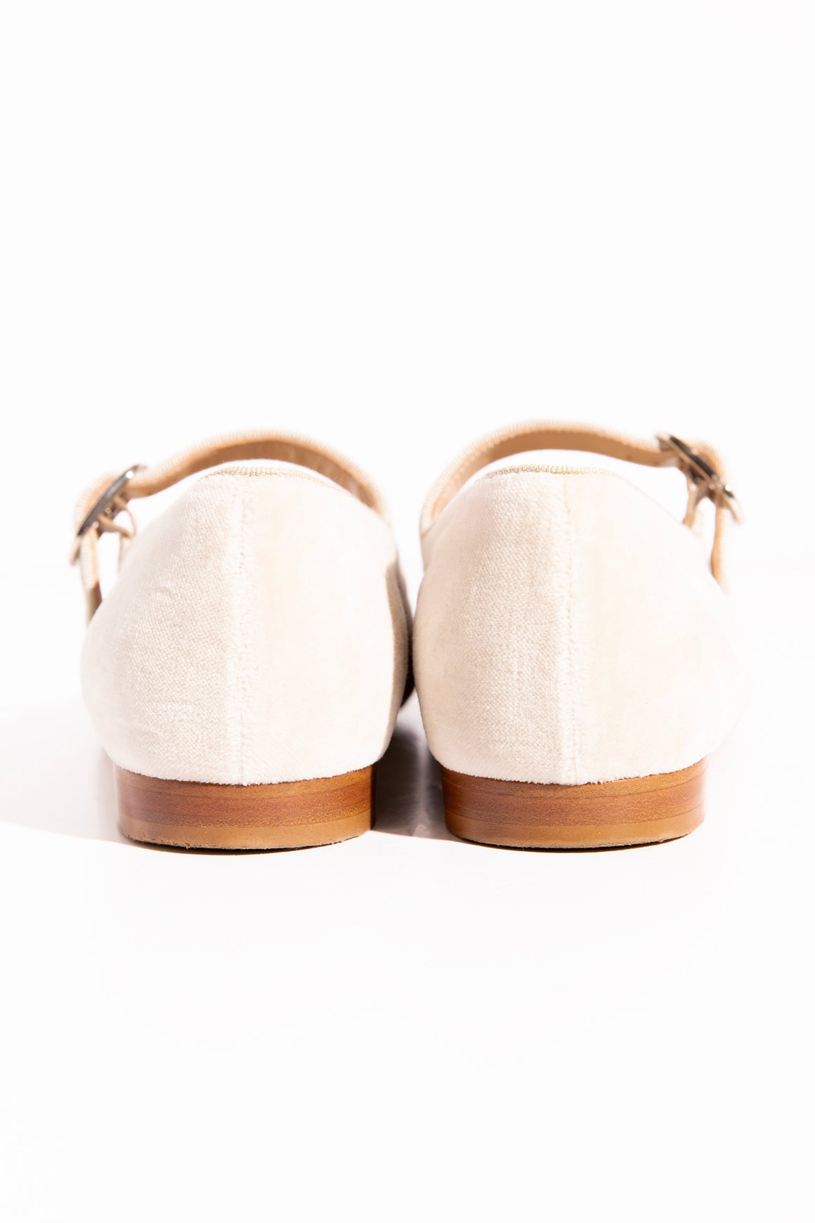 LE MONDE BERYL Taupe Velvet Maryjanes (Sz. 39)