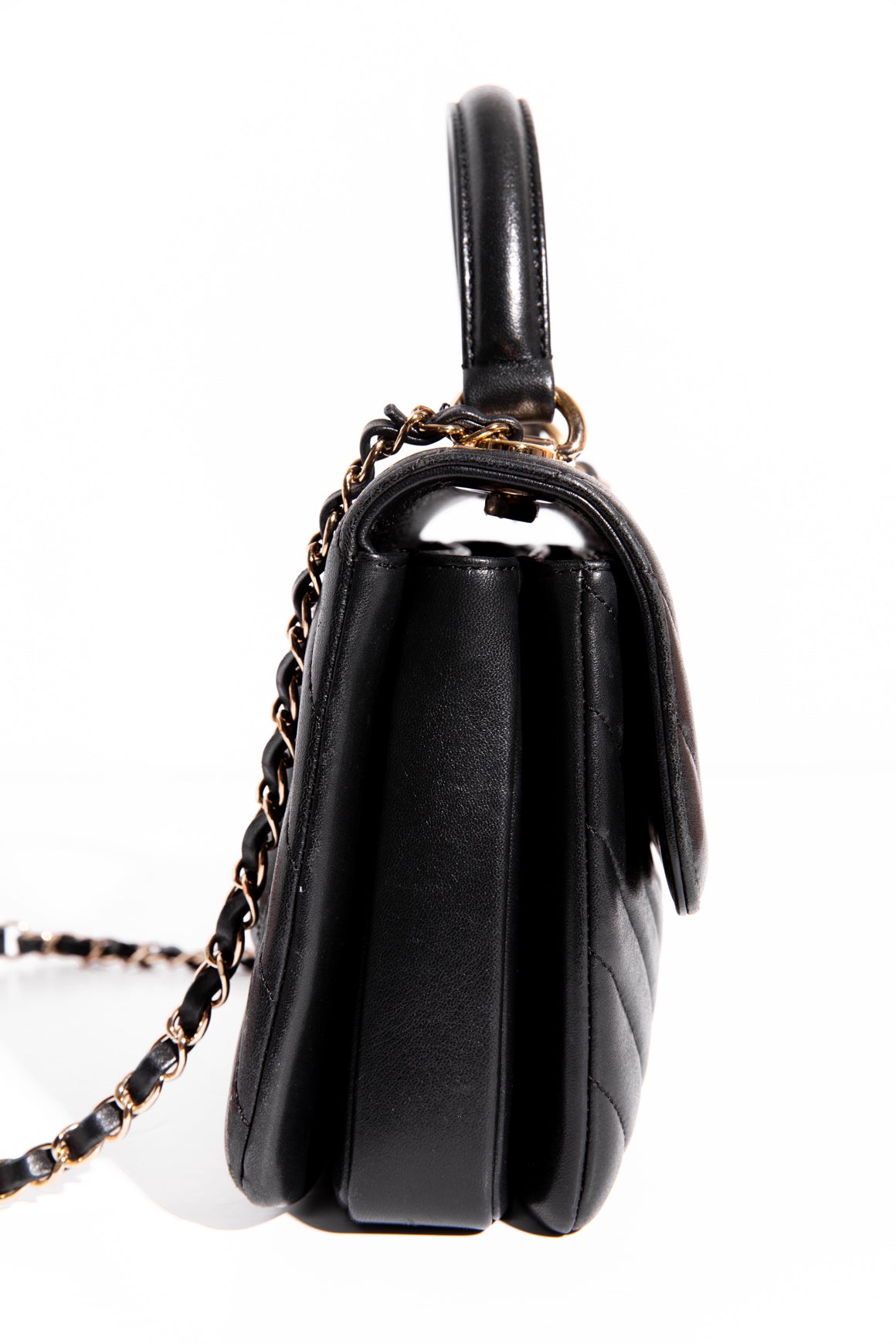 CHANEL 2019 Black Small CC Trendy Top Handle Bag