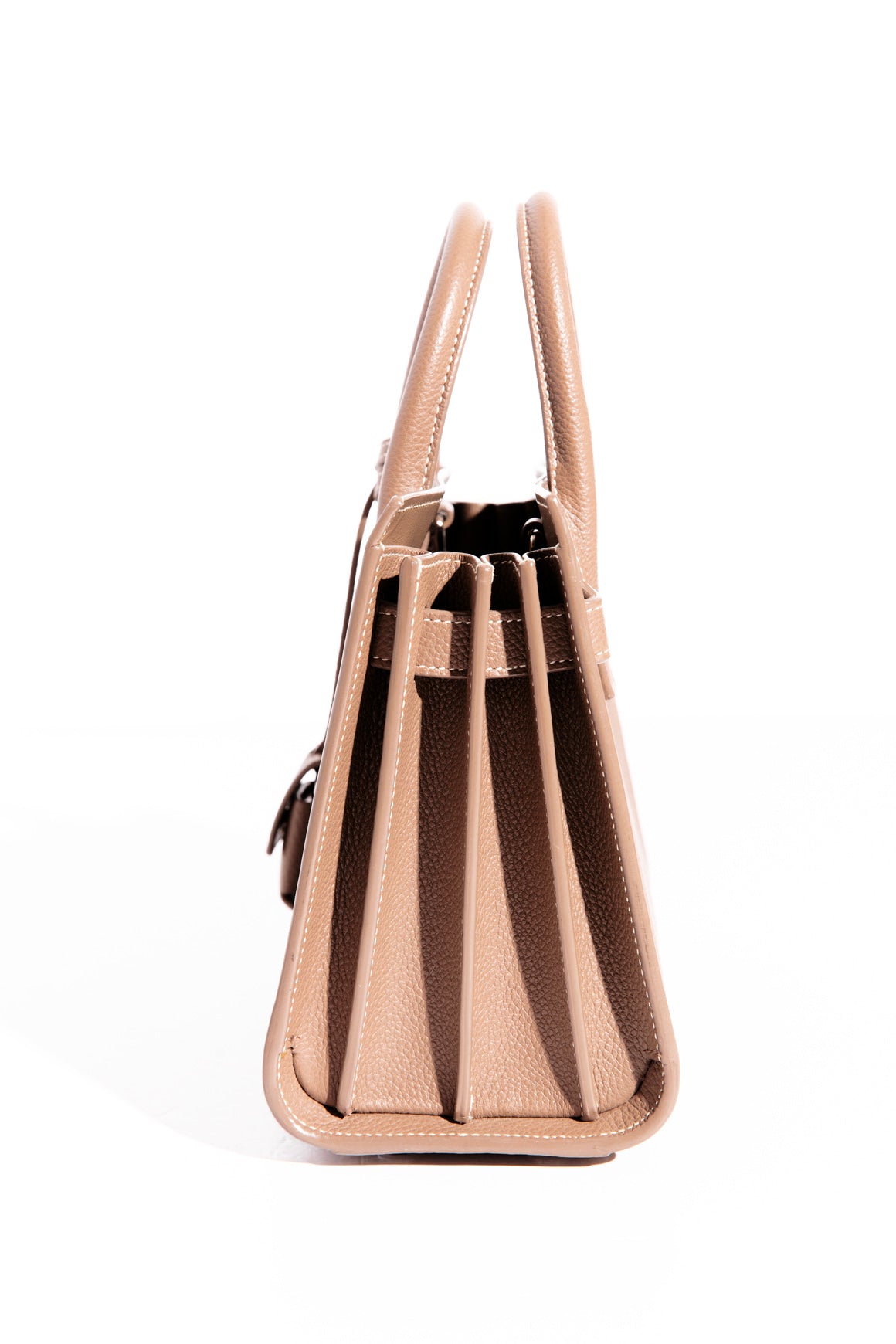 SAINT LAURENT Taupe Grained Baby Sac De Jour