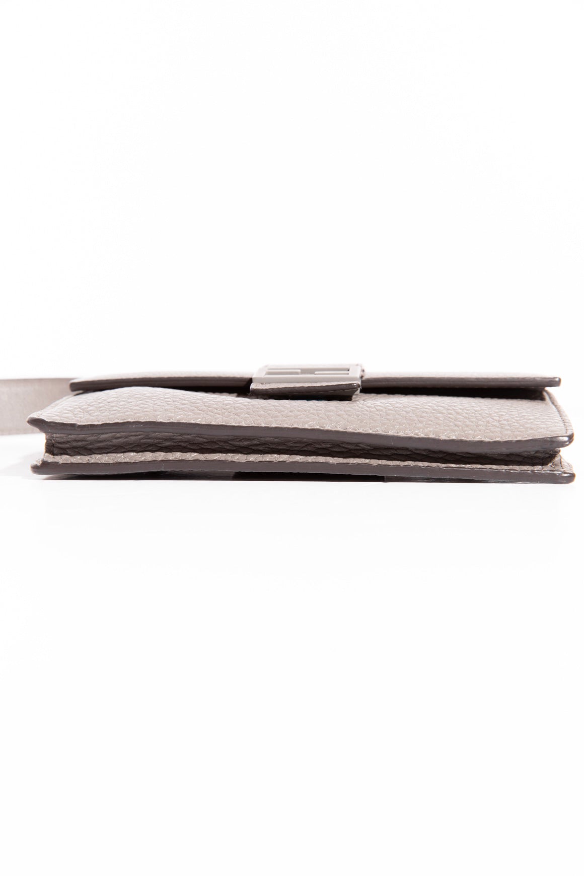FENDI Grey Mini "Flat Baguette" NWT