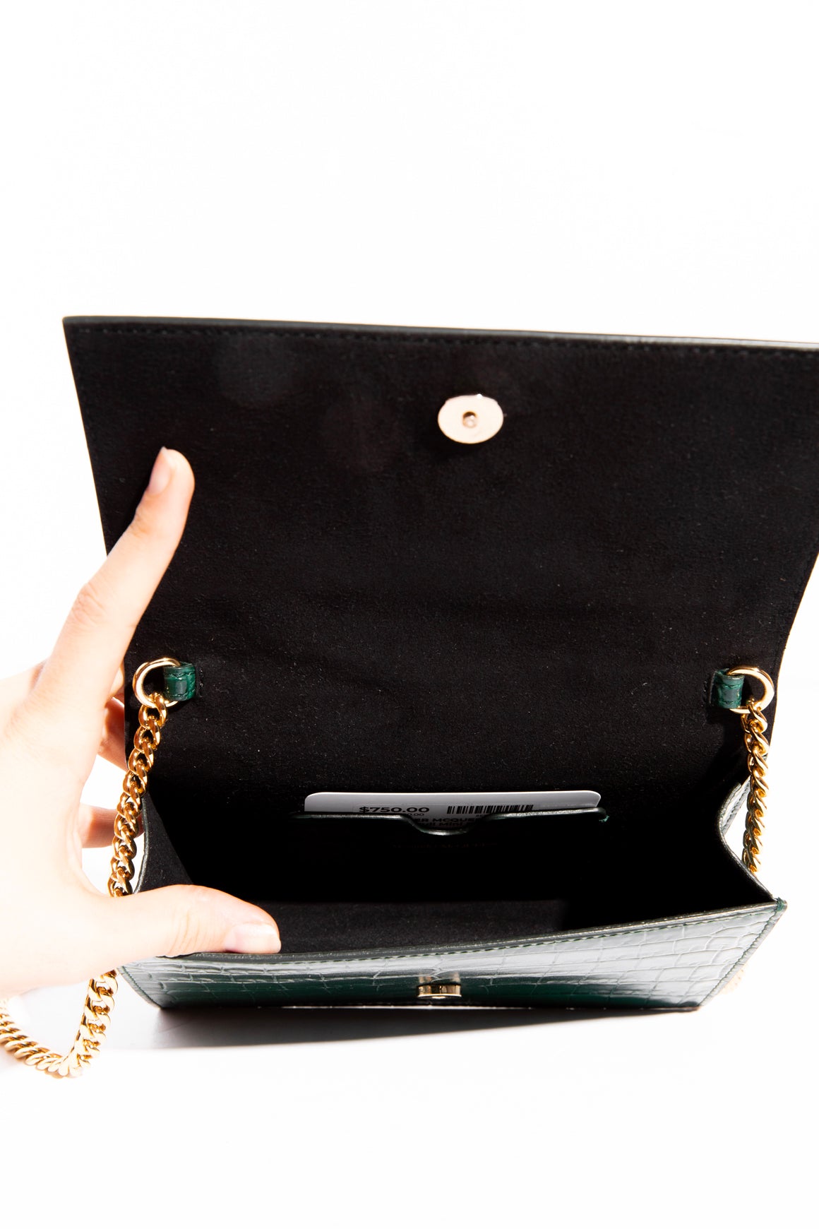 ALEXANDER MCQUEEN Emerald Skull Mini Bag
