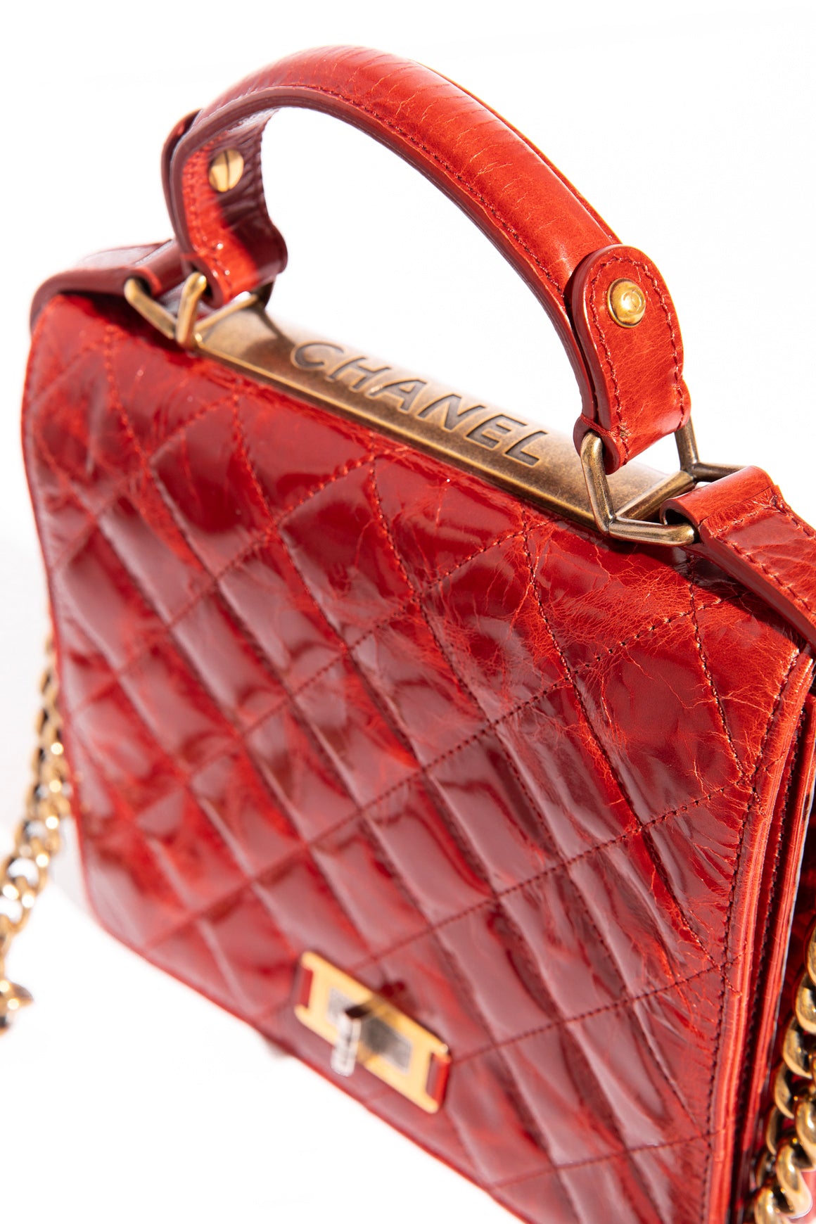 CHANEL 2011 Red Quilted Rita Bag